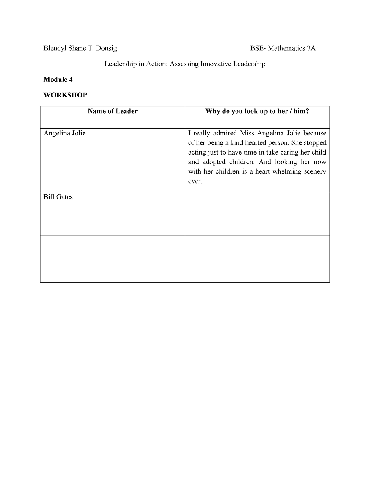 Donsig Module 4 - Blendyl Shane T. Donsig BSE- Mathematics 3A ...