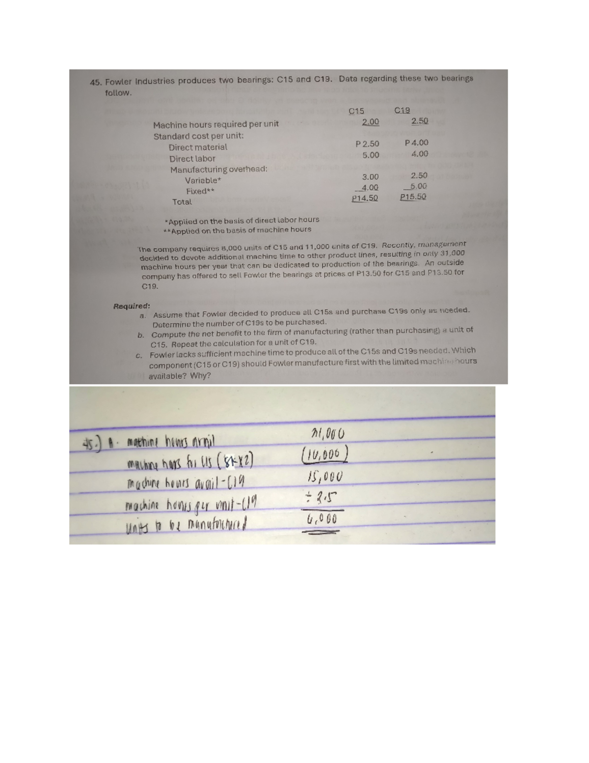 Fowler Industries - Relevant costing - Cost management accounting - Studocu