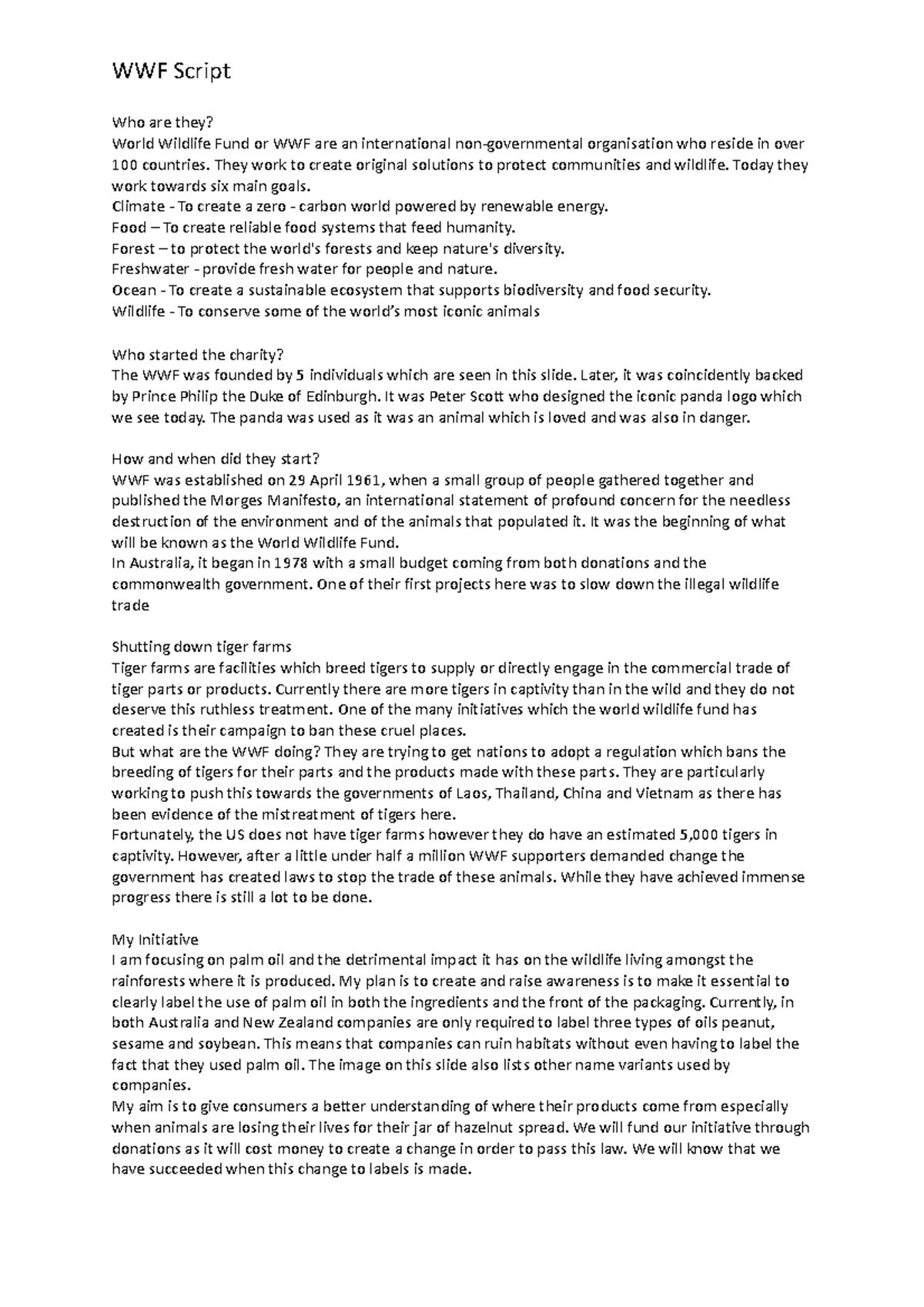 WWF Script - For someyhing im sure - Studocu