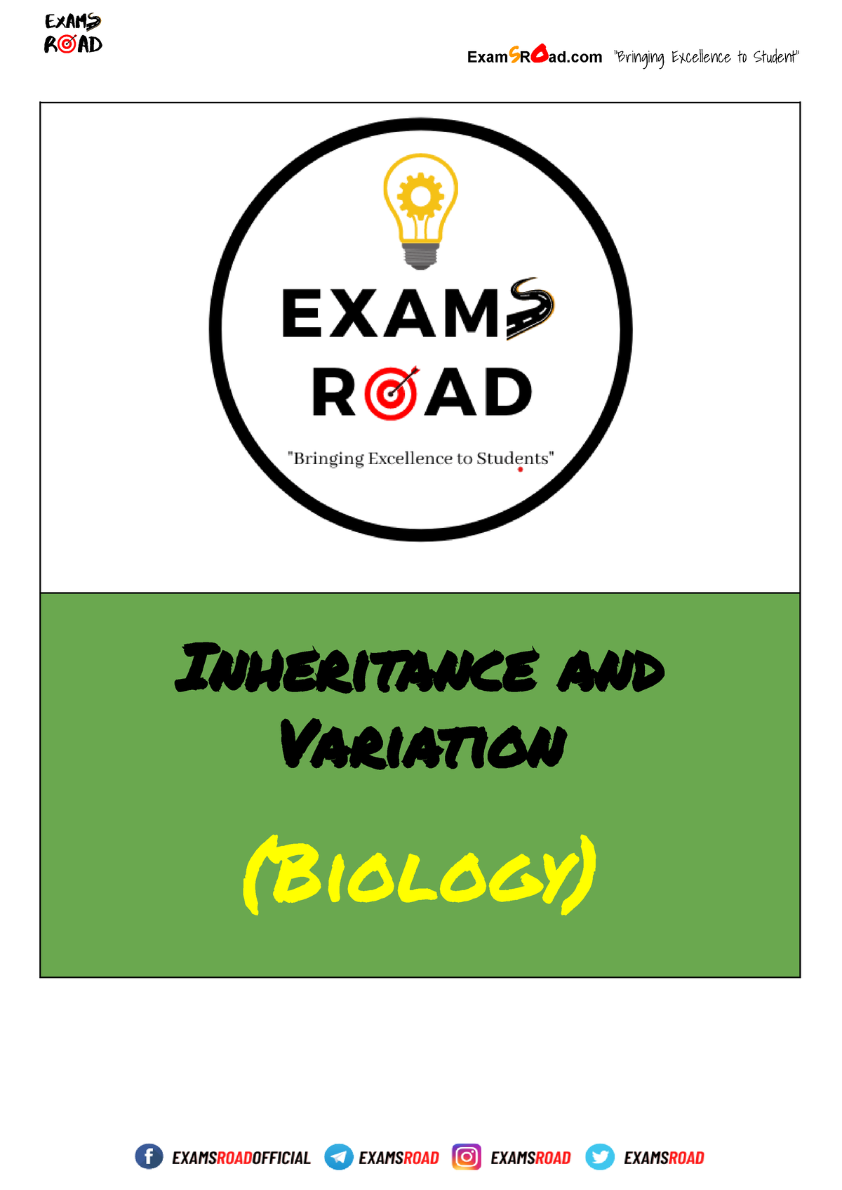 Revision Notes On Inheritance And Variation By Exams Road - Inheritance ...