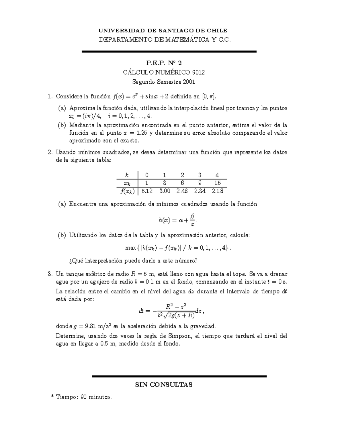 Pep 2 Calculo Numerico 7 Studocu