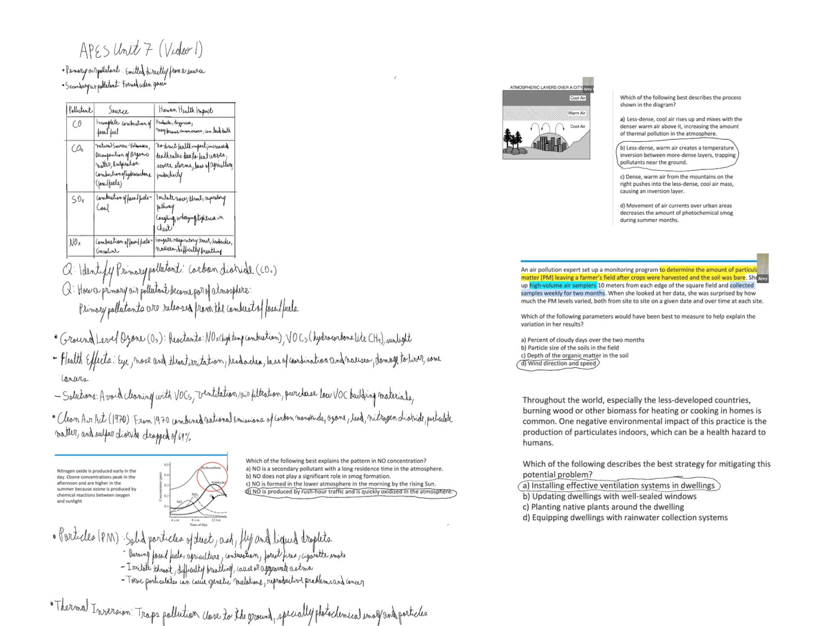 APES Unit 7 Summaries 1 - EVR 1001 - Studocu