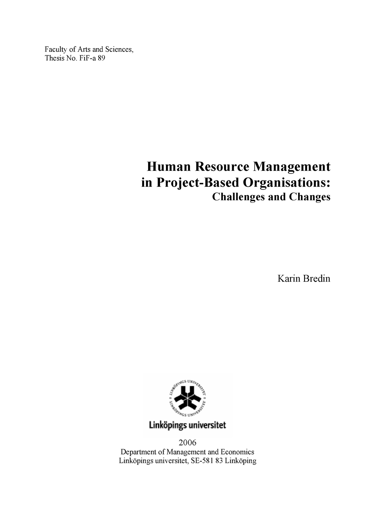 sample title of thesis about human resource management