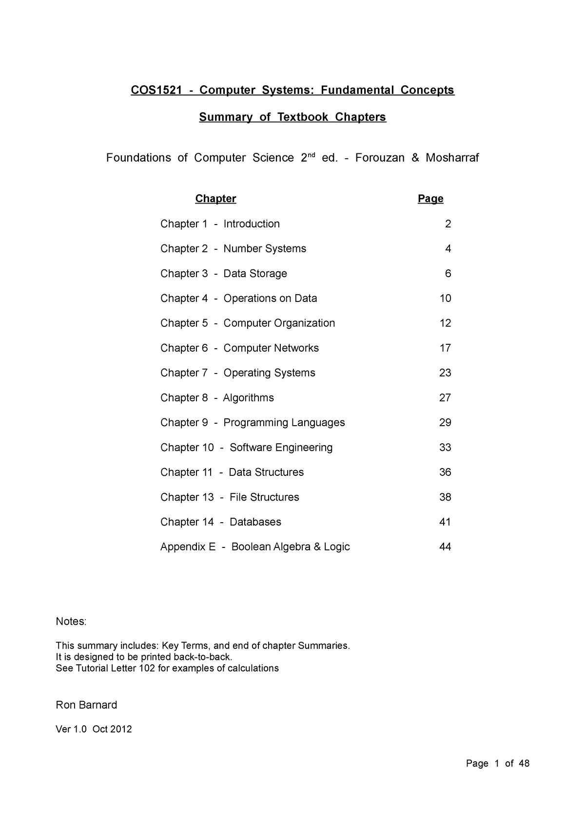 cos151-summary-summaries-of-the-introduction-to-computer-science