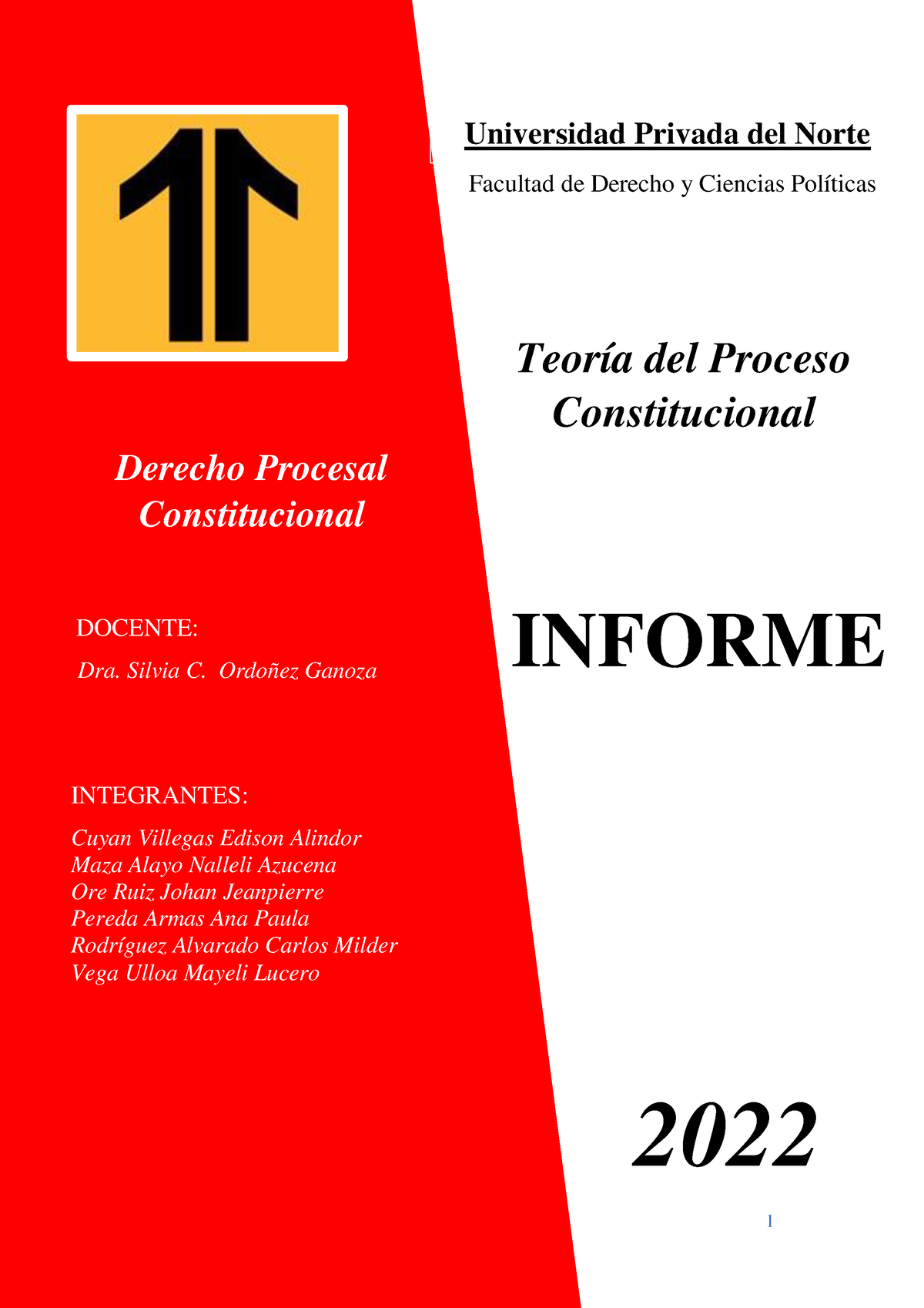 Teoría Del Proceso Constitucional Universidad Privada Del Norte Facultad De Derecho Y Ciencias 3935