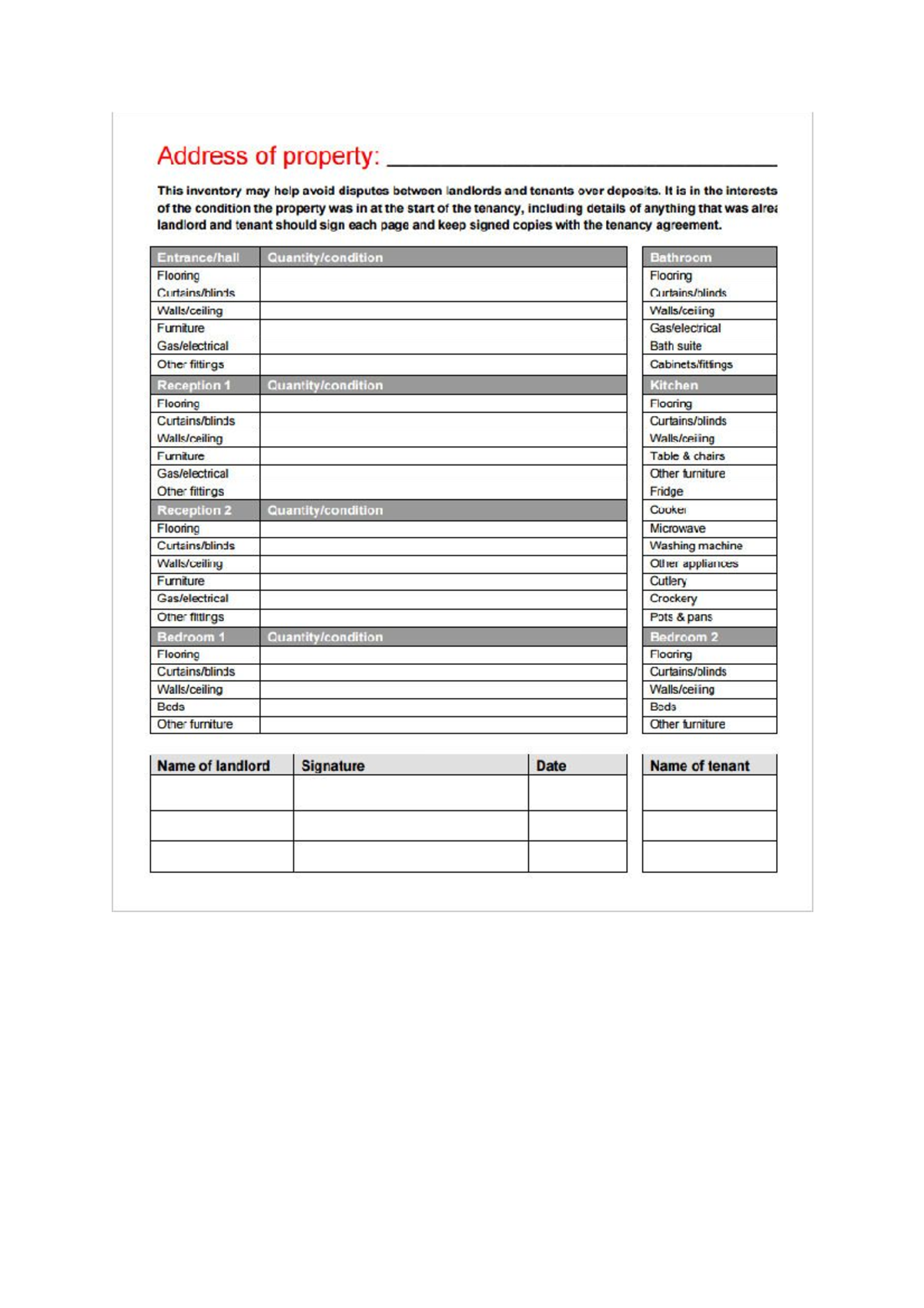 Topic 5 - inventory checklist - Real Estate Agent Practice - Studocu