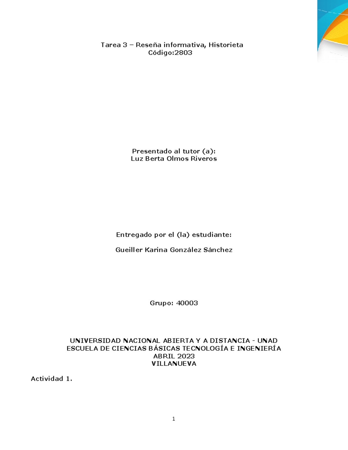 Reseña gonzalez karina 2803 - Tarea 3 – Reseña informativa, Historieta ...