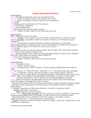 Adult health 3 EXAM 2 outline - EXAM 2 QUIZLET, LECTURE, AND BOOK NOTES ...
