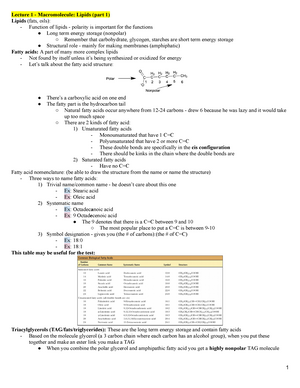 VCU CHEM 403: Biochemistry Exam 2 Notes- Roesser - Lecture 1 - 2/3 ...