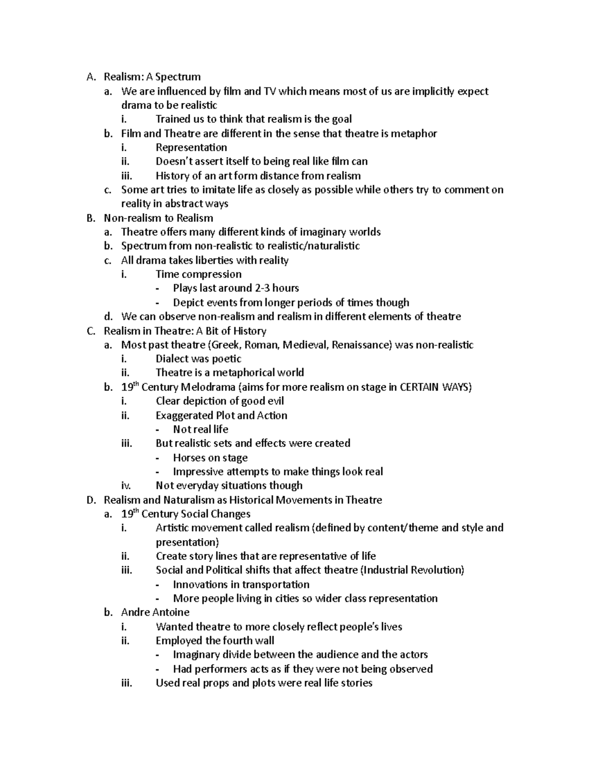 6- Non-Realism and Realism - A. Realism: A Spectrum a. We are ...