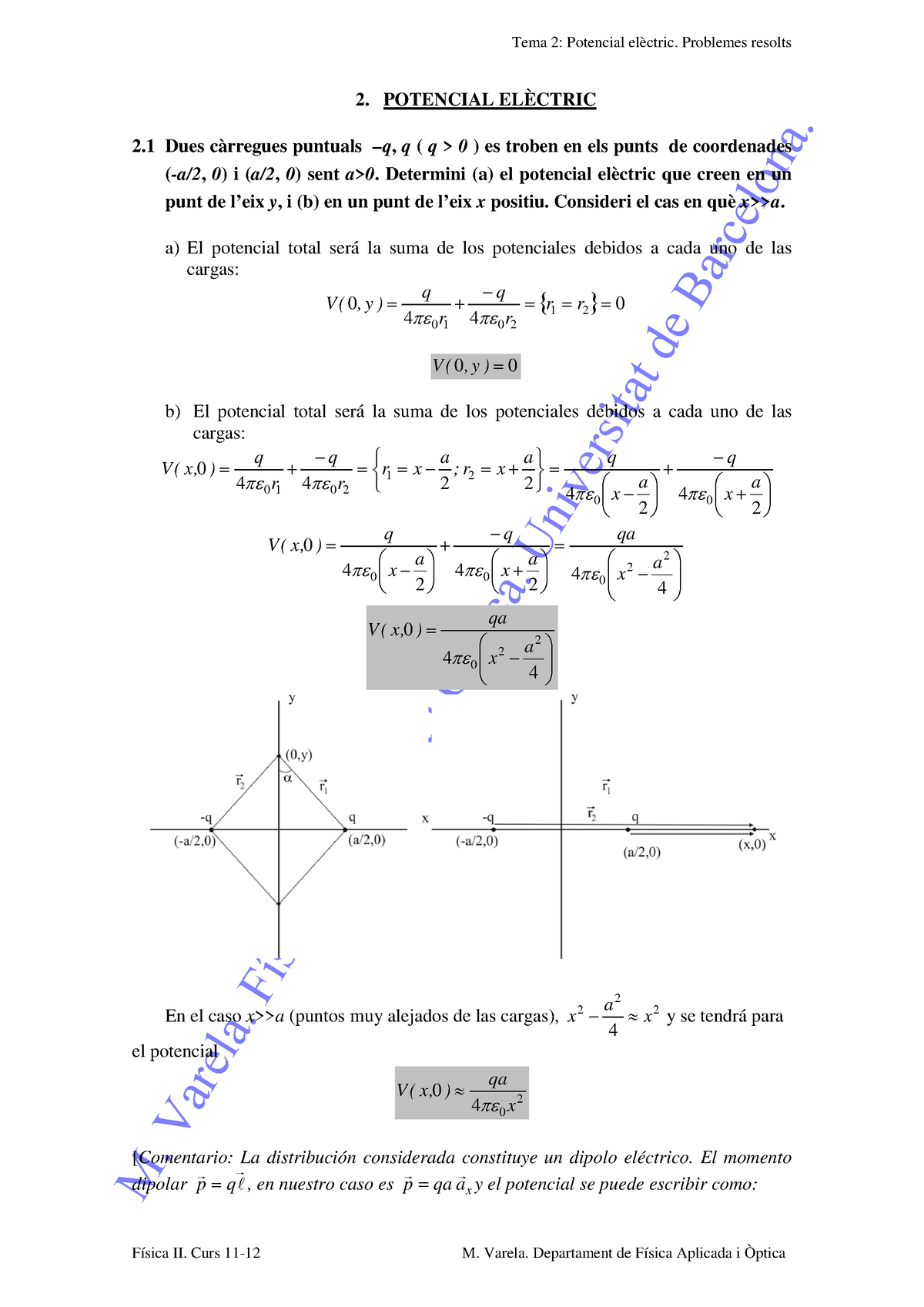 Potencial Electrico T 2 Fisica II 11-12 Campus ...