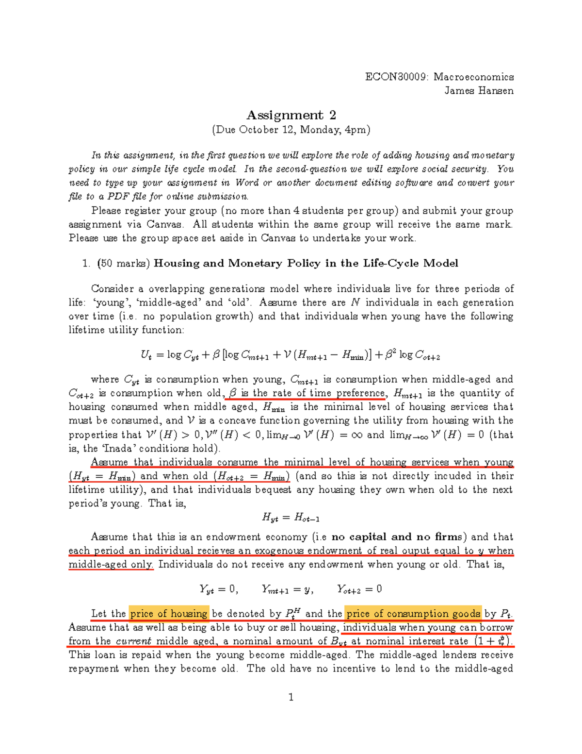 macroeconomics assignment sample