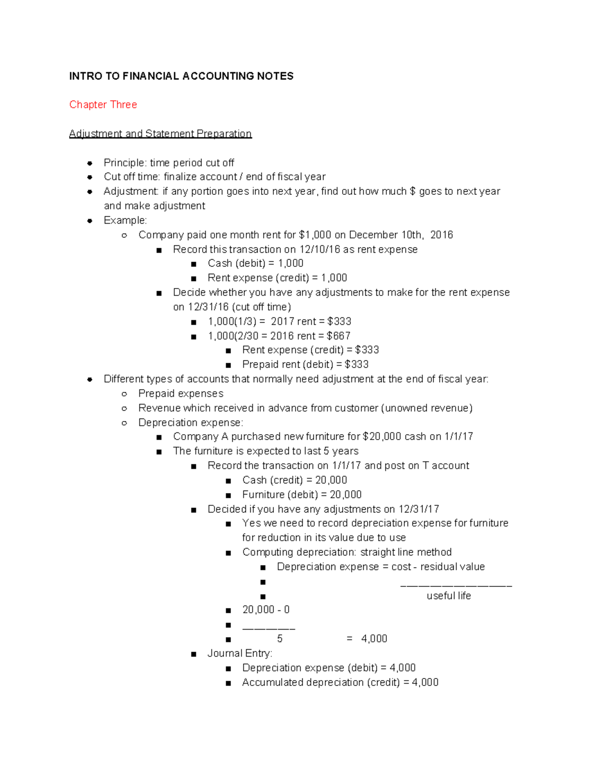 Financial Accounting Notes CH3 - INTRO TO FINANCIAL ACCOUNTING NOTES ...