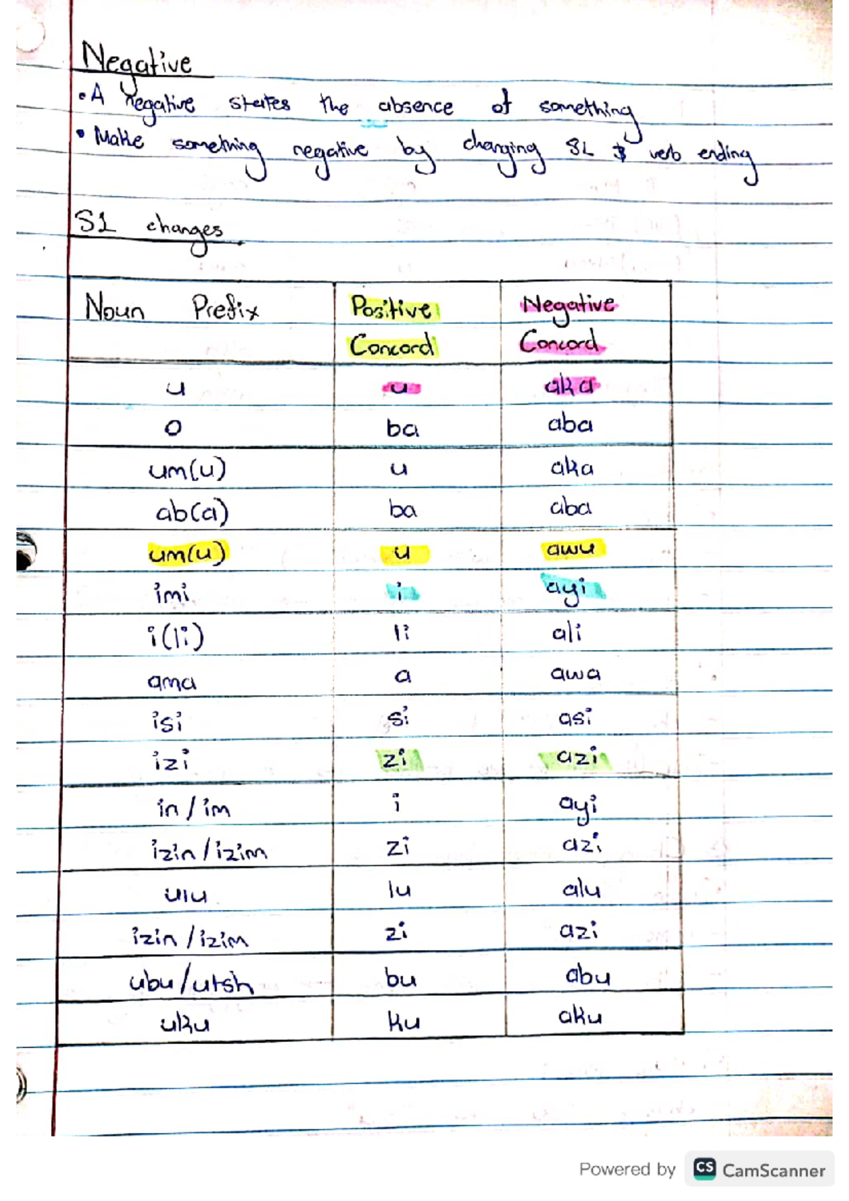 Zulu 101 negative notes - ZULN101 - Negative A negative states the ...