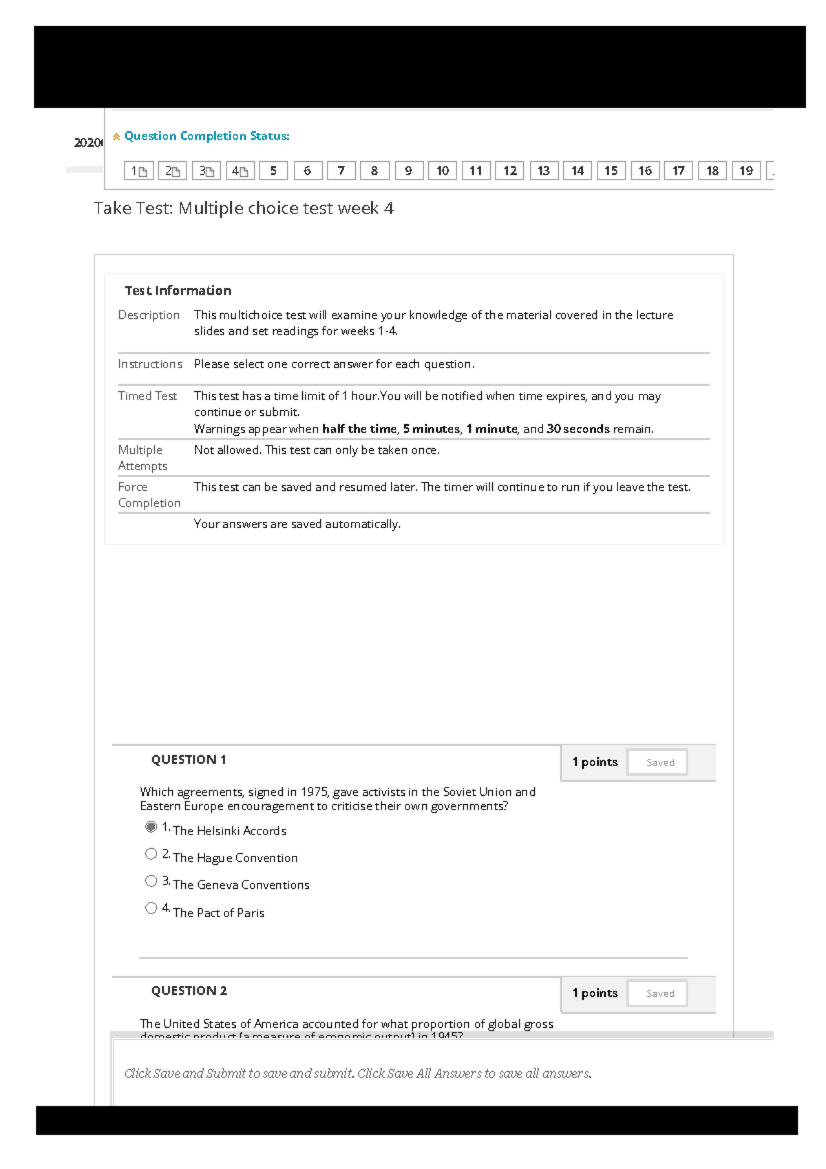 2020GIR Mid-Trimester Exam Week 4 - 2020GIR Global Security 2020GIR ...