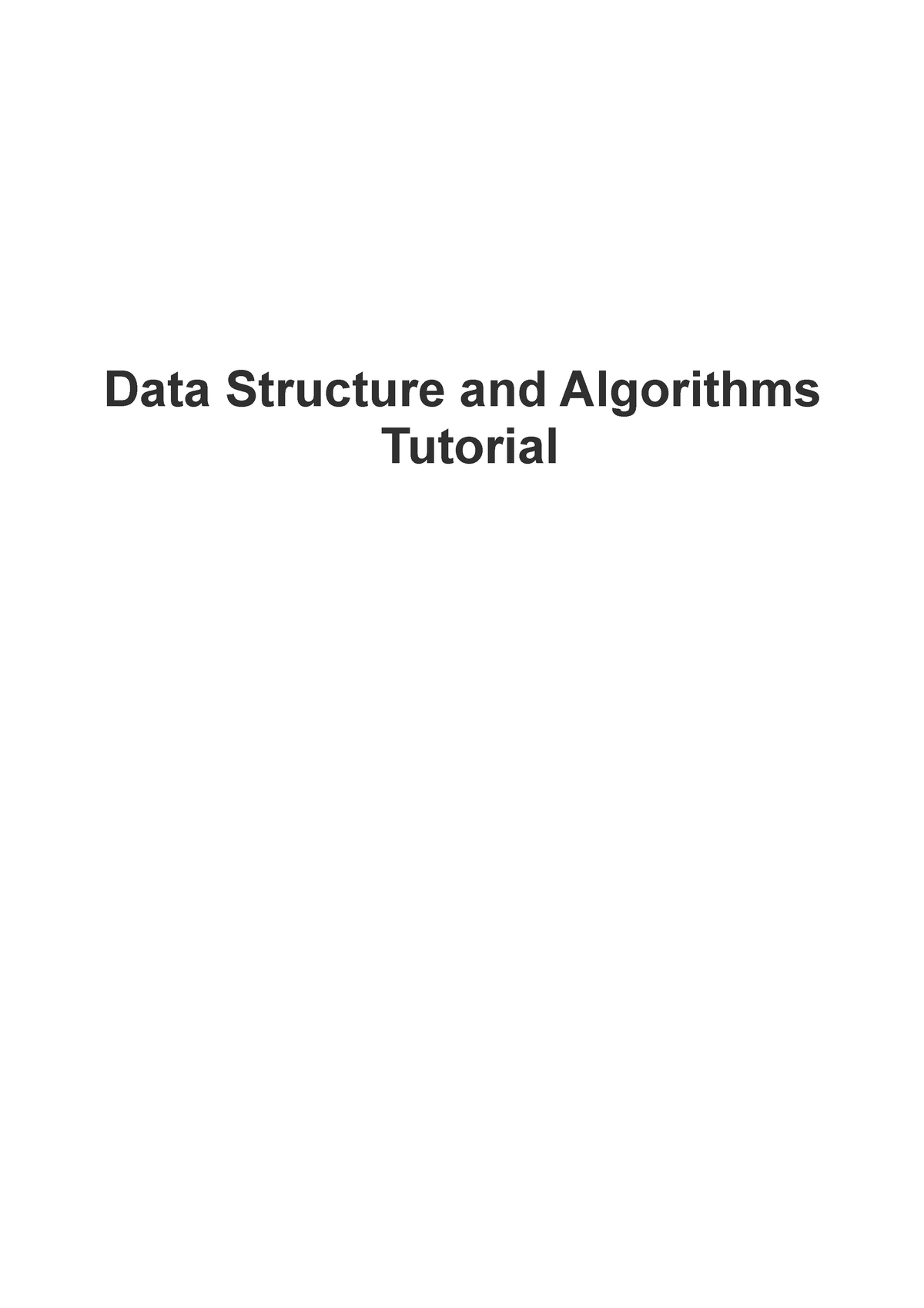 01 Data Structure And Algorithms Tutorial - Bhabani Shankar Pradhan ...