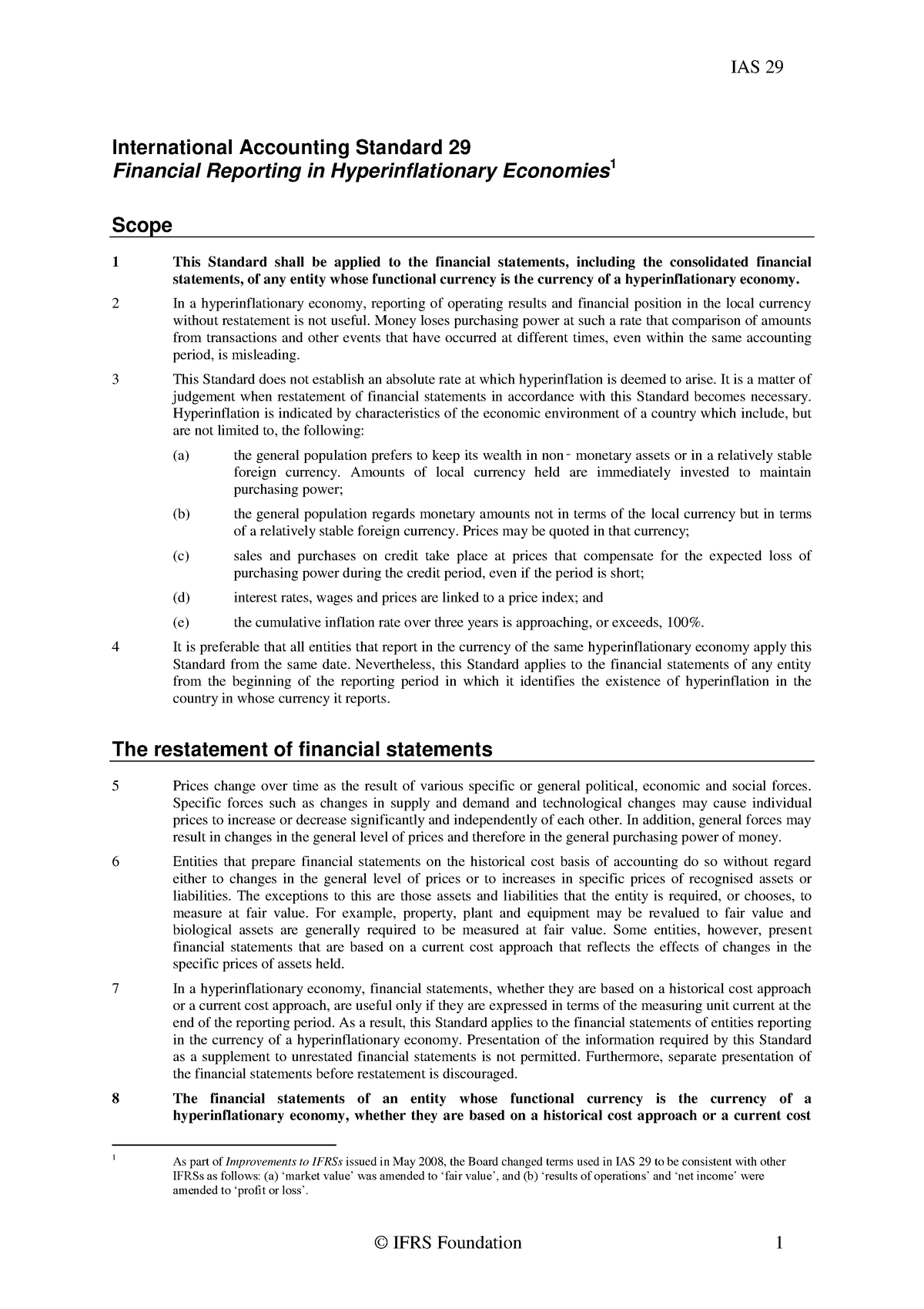 IAS 29 Financial Reporting In Hyperinflationary Economies - Bachelor Of ...