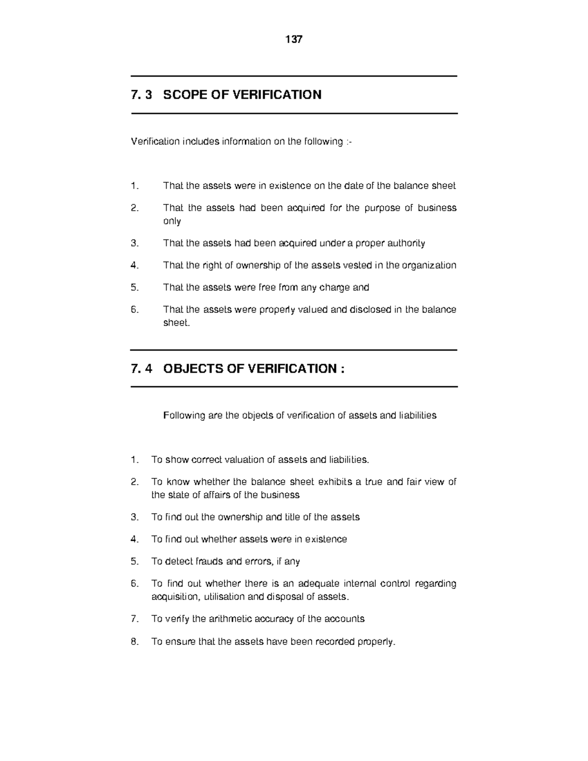 Scope OF Verification 137 7. 3 SCOPE OF VERIFICATION Verification
