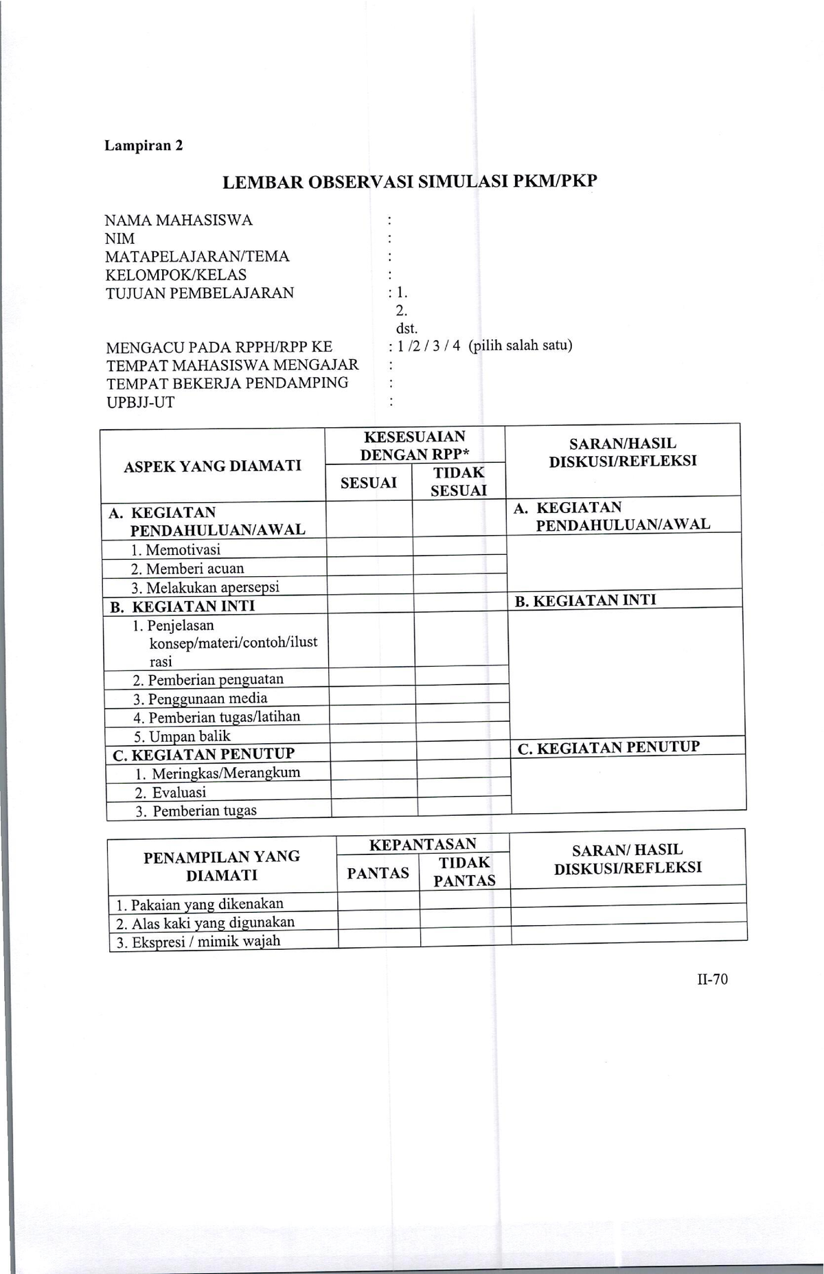 Format Lampiran Pkp - Pkp - Pendidikan Agama - Studocu