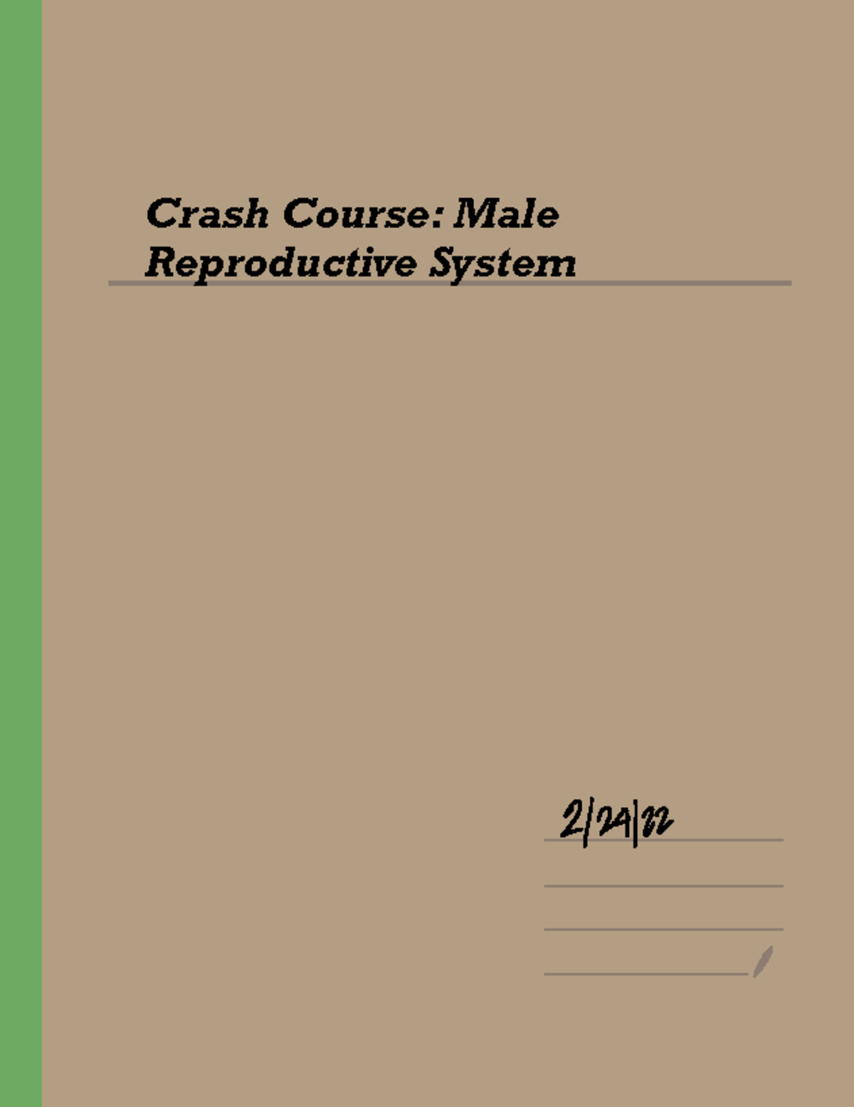 Crash Course Male Reproductive System Crash Course Male Reproductive