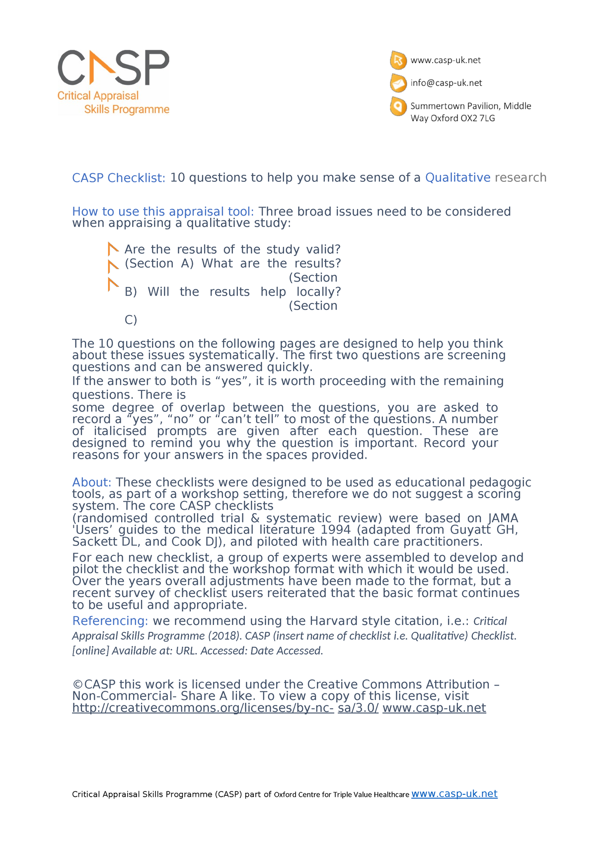 CASP-Qualitative-Checklist-2018 fillable form1 - CASP Checklist: 10 ...