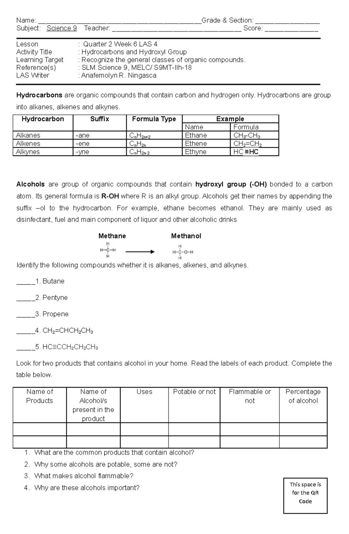 Science 9 q2 week6 las4 name