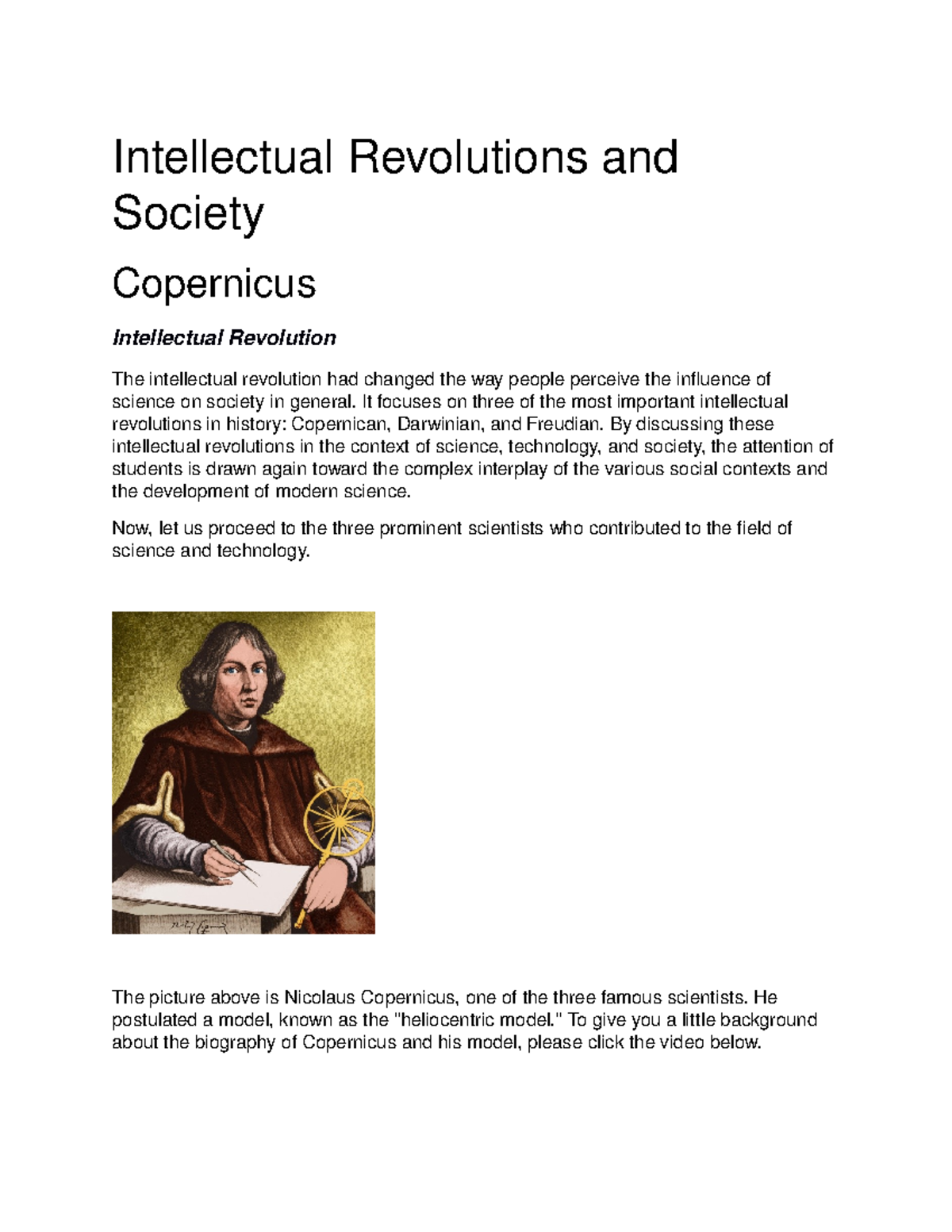 Intellectual Revolutions And Society - Intellect Ual Revol Utions And ...