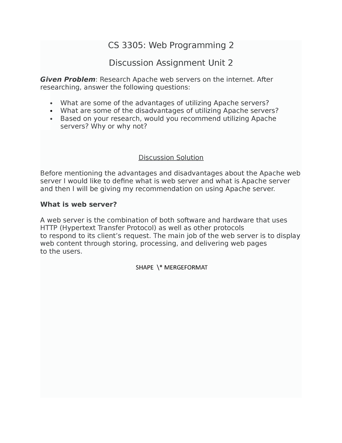 Discussion-2 - Discusison Task - CS 3305: Web Programming 2 Discussion ...