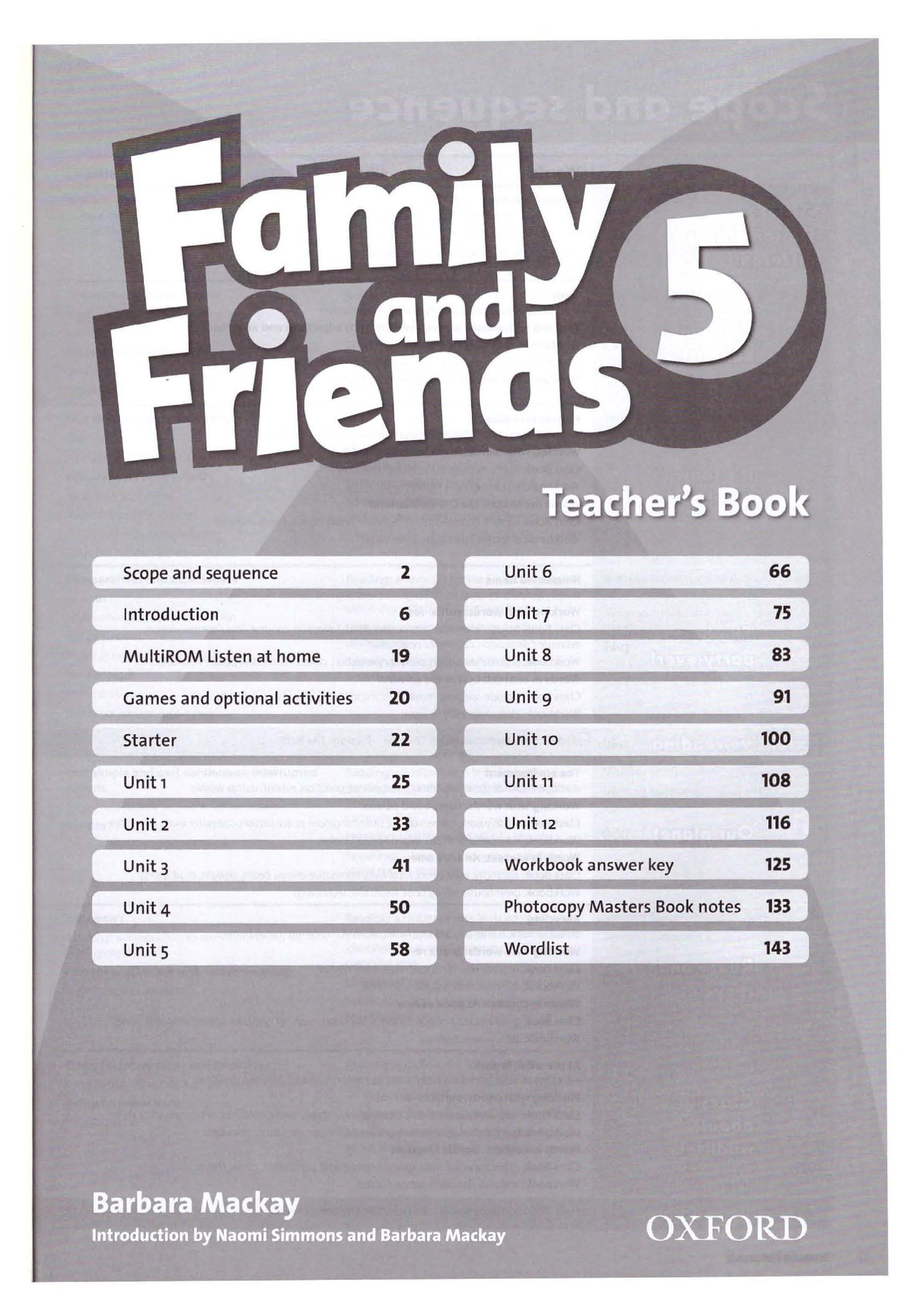Family And Friends 5 Teacher S Book - ....... 'A. I. • Scope And Sequence 2  Unit Introduction 6 Unit - Studocu