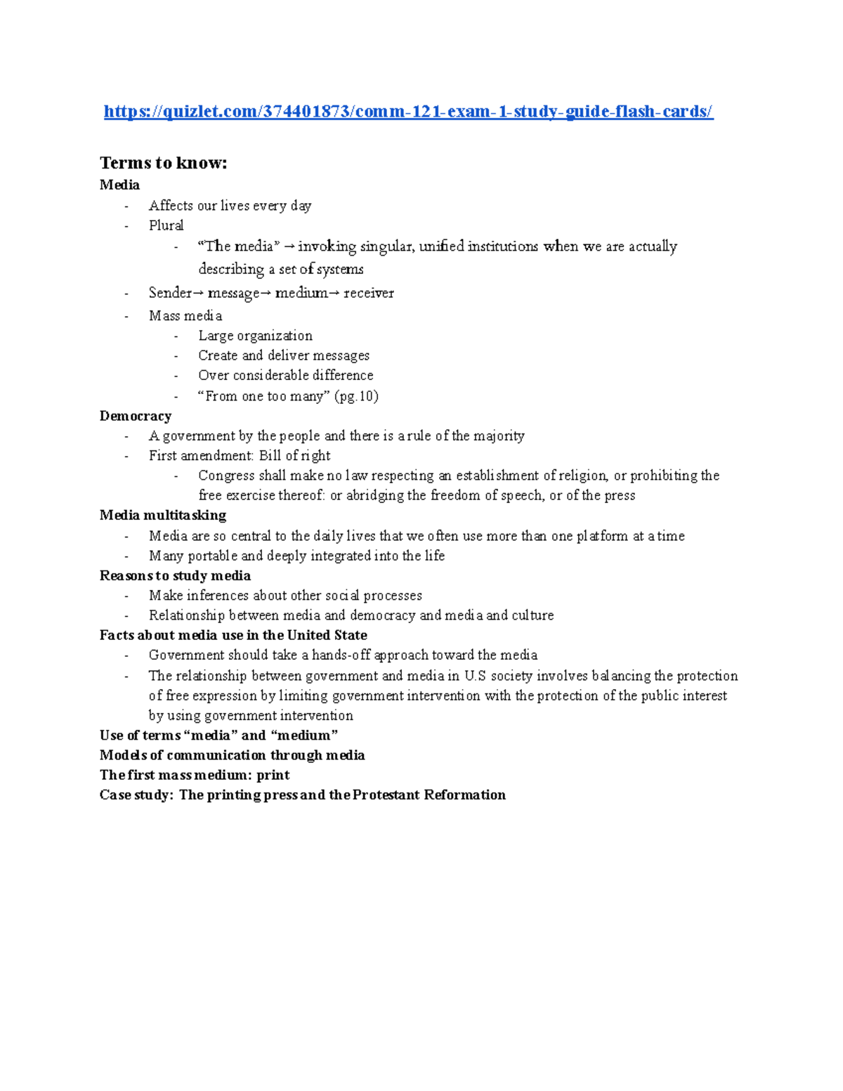 Exam 1 Study Guide - Quizlet/374401873/comm-121-exam-1-study-guide ...