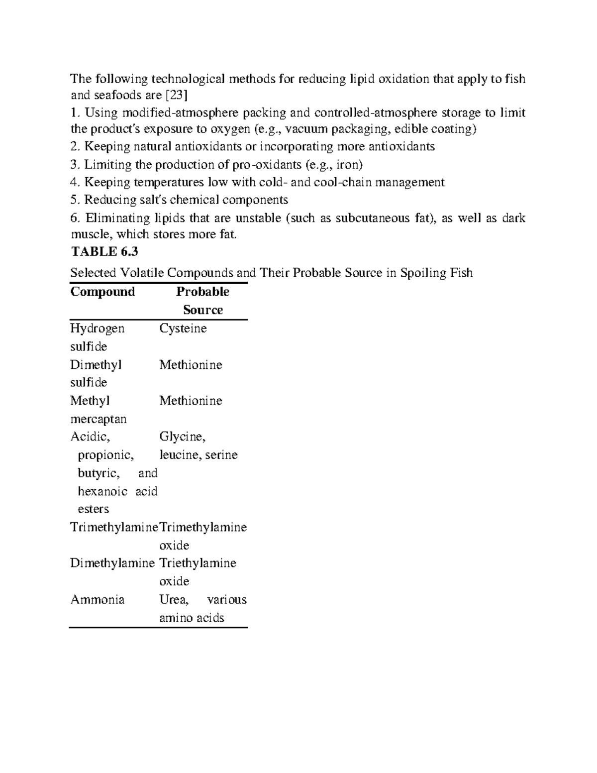 Food Science And Technology Preservation Of Fresh Food Products