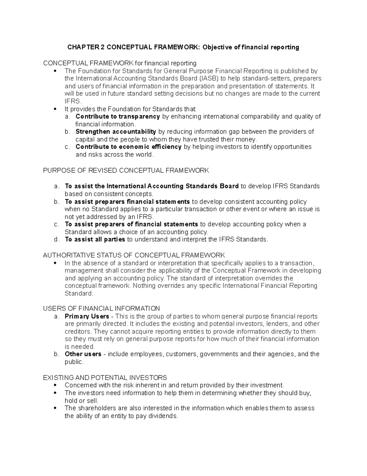 CH2 Conceptual- Framework - CHAPTER 2 CONCEPTUAL FRAMEWORK: Objective ...