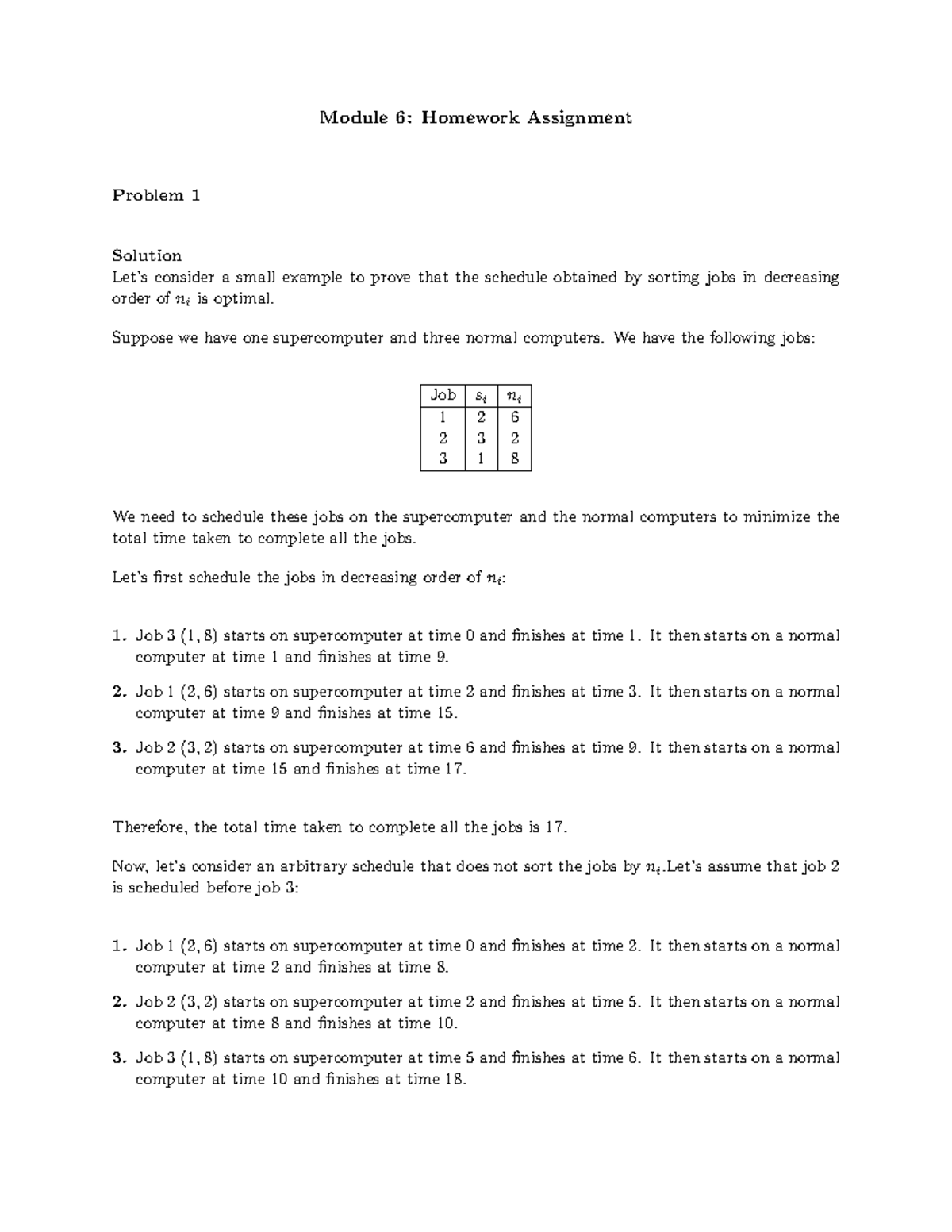 Assignment 6 - Module 6: Homework Assignment Problem 1 Solution Let’s ...