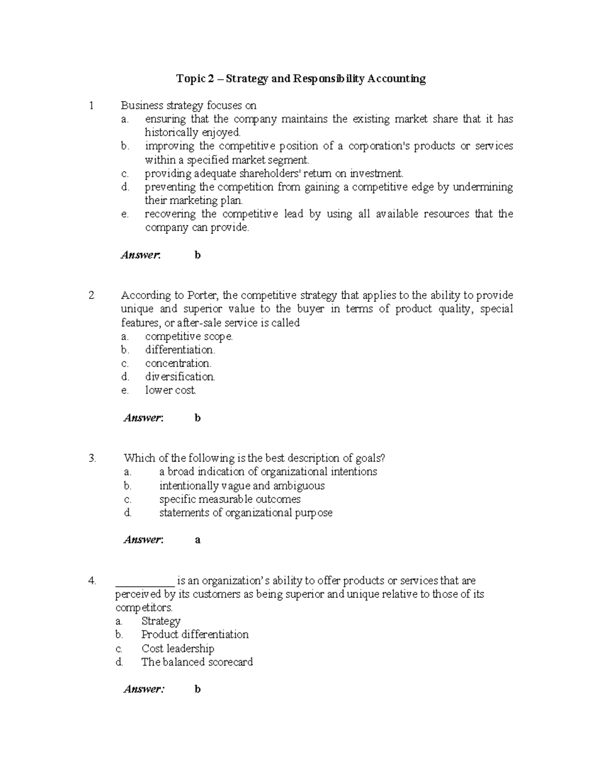 Topic 2(3) - Module2 - Topic 2 – Strategy and Responsibility Accounting ...