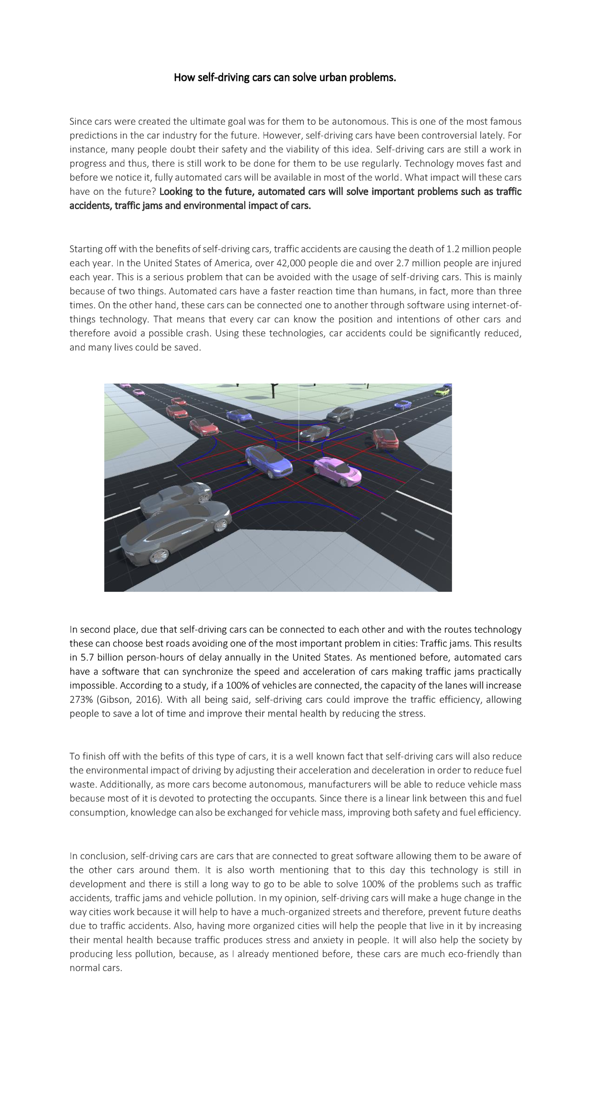 essay self driving cars