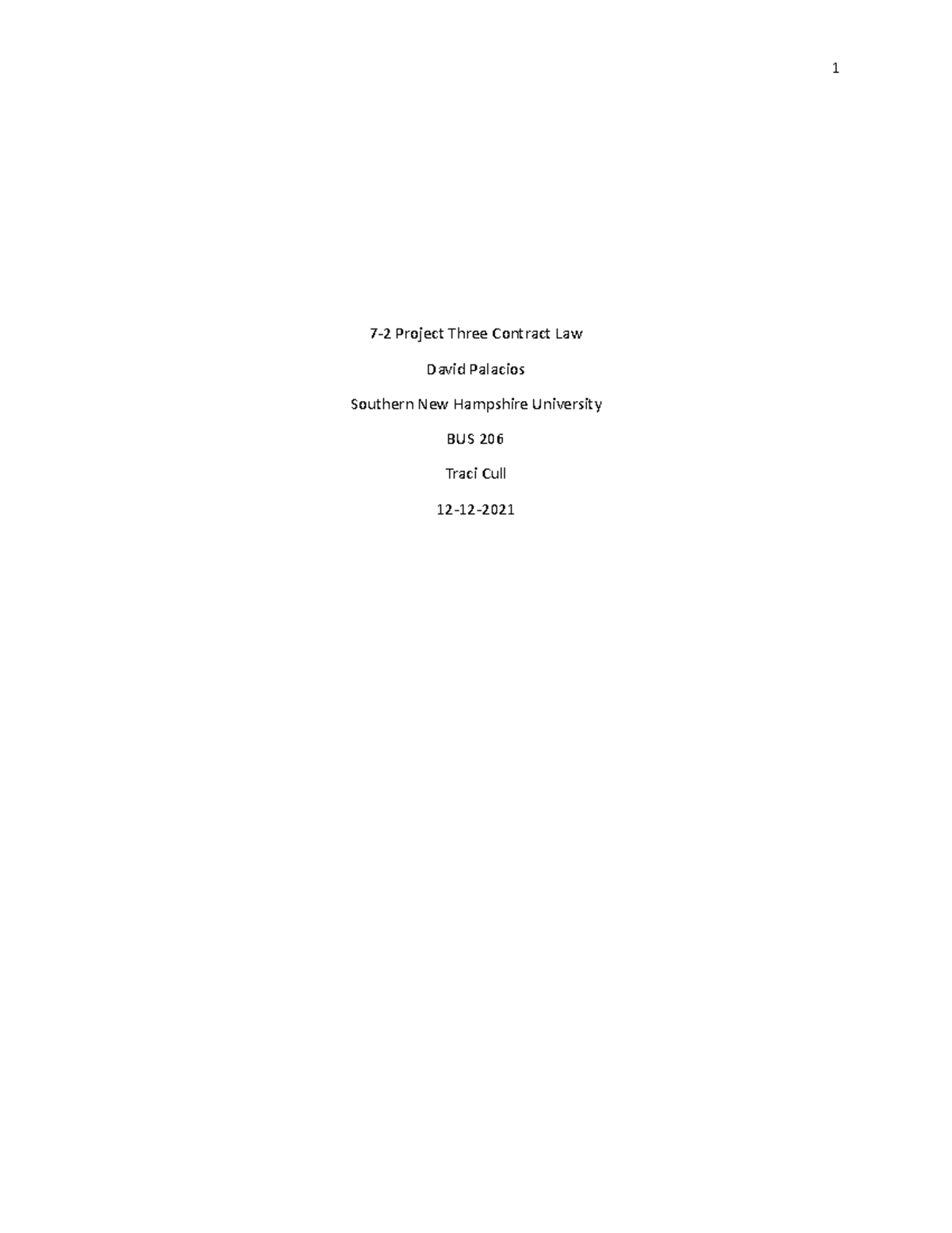 7-2 Project Three Contract Law - Landlord Lou, there is a valid lease ...