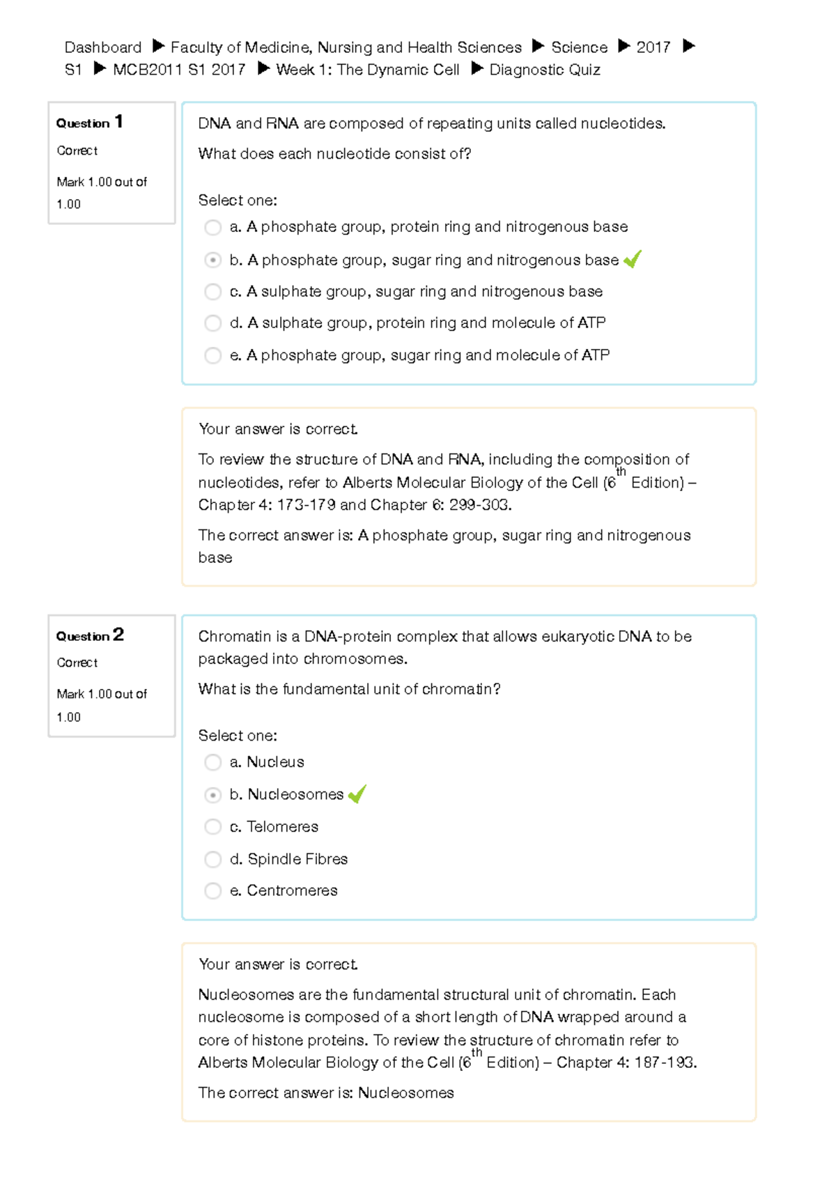 Diagnostic Quiz Dashboard ︎ Faculty of Medicine, Nursing and Health
