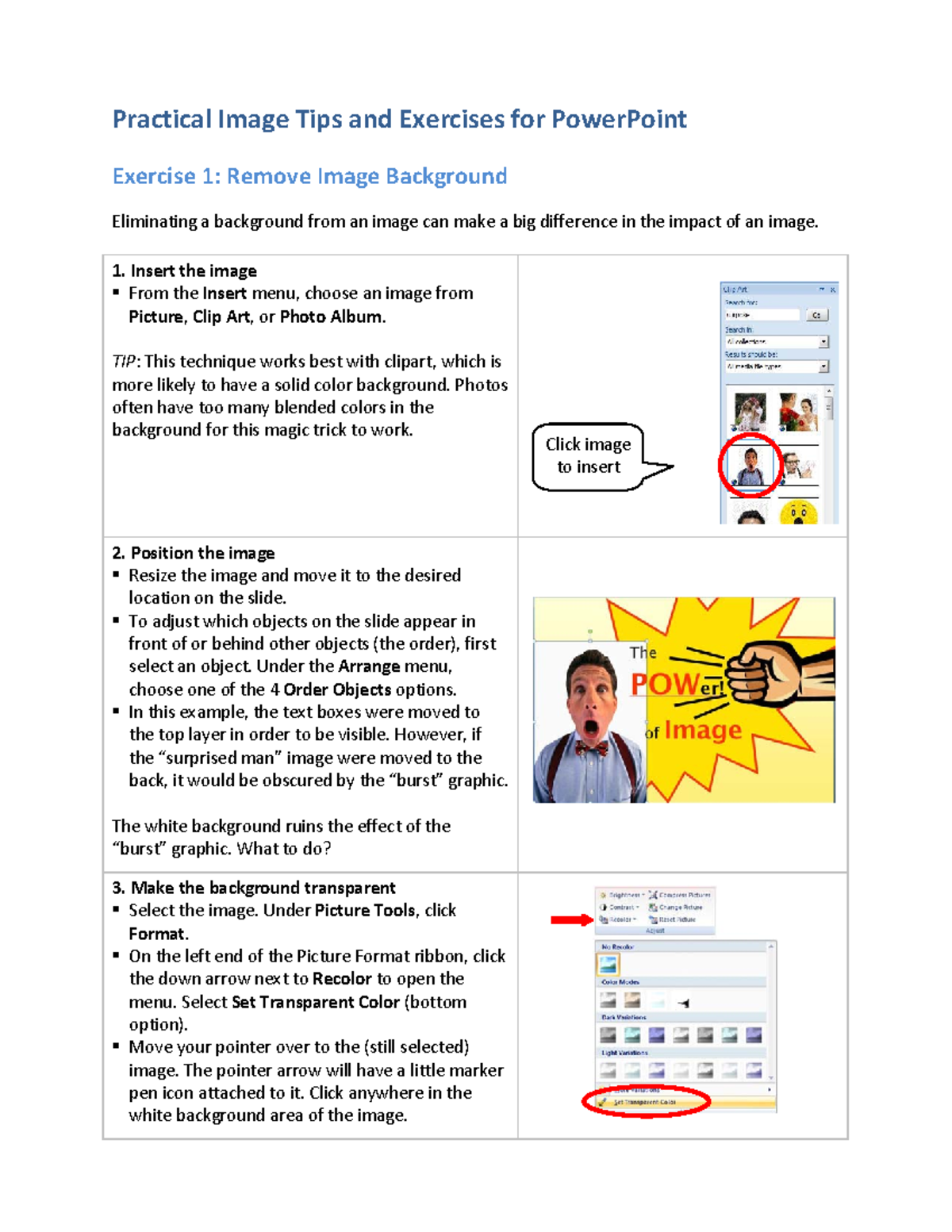 Practical PPT Image Tips - Practical Image Tips and Exercises for ...