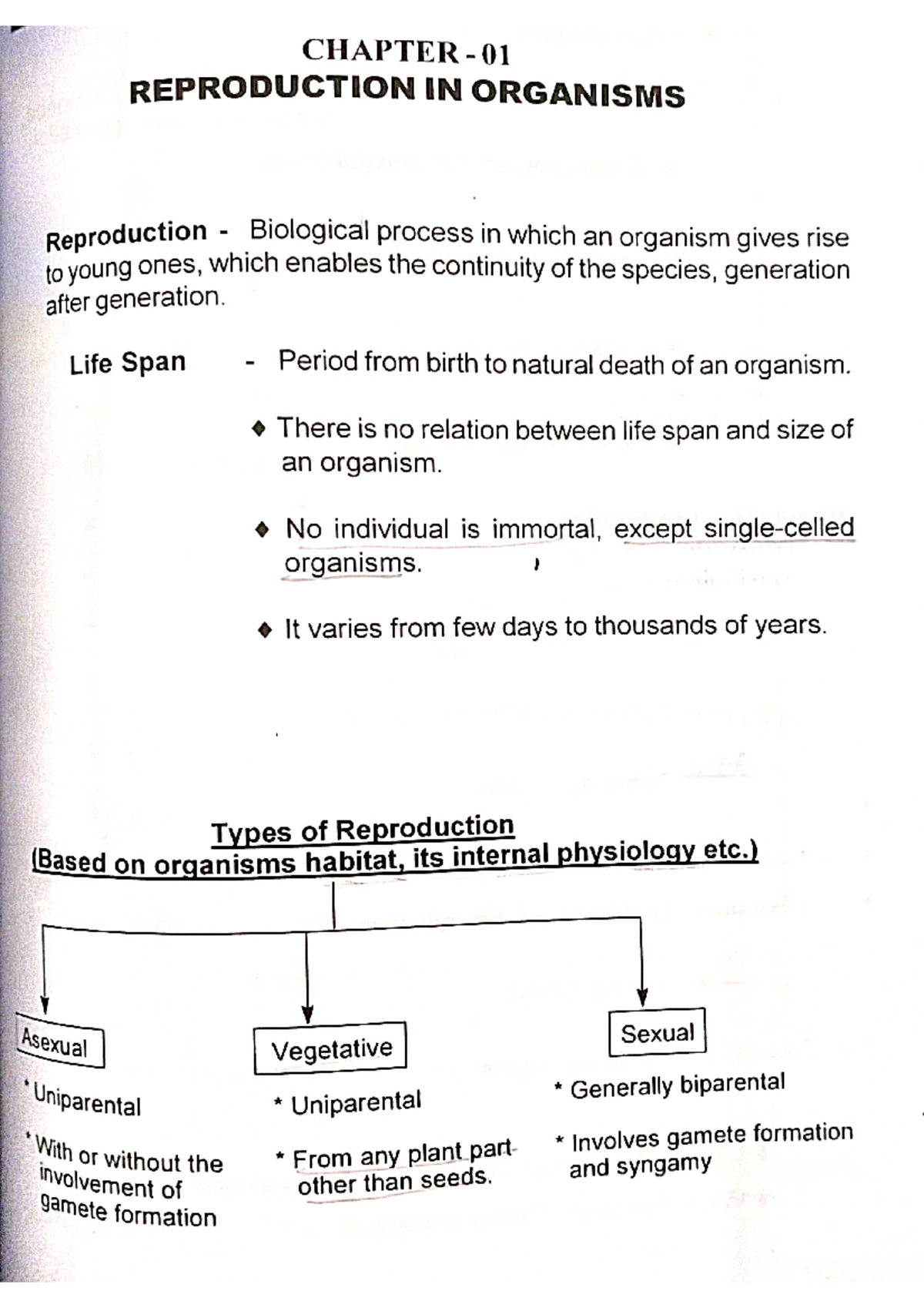 CHP 1 Reproduction in organisms - science - Studocu