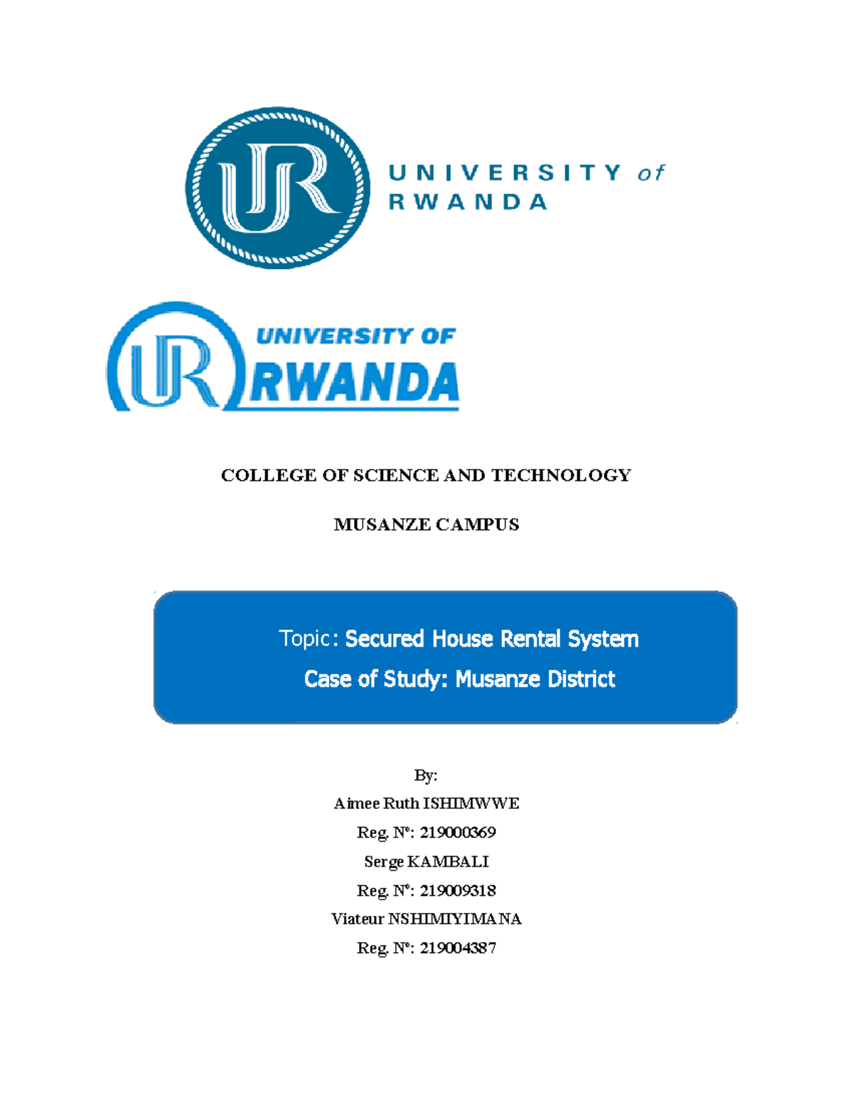 Secured Web-based House Rental System - COLLEGE OF SCIENCE AND ...