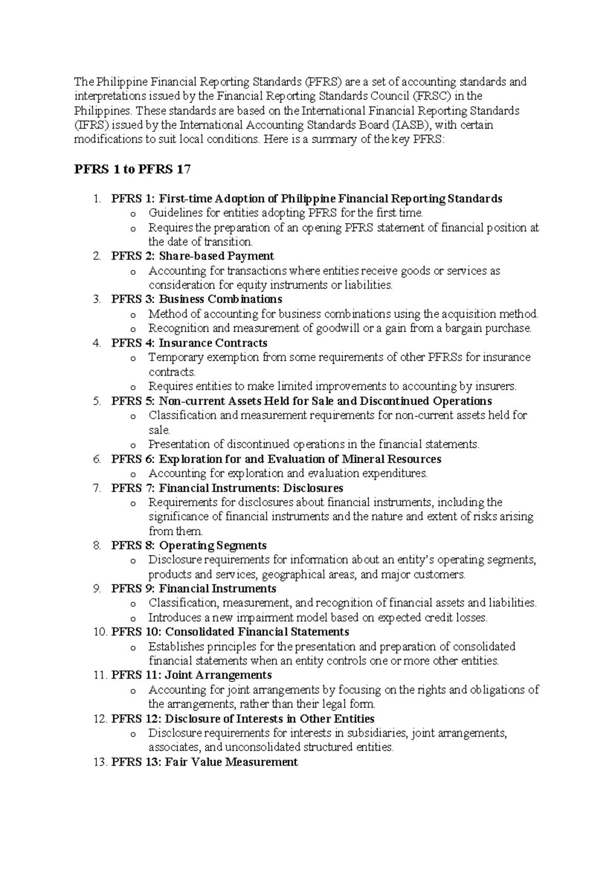 PFRS 13258723678523985787384 - The Philippine Financial Reporting ...