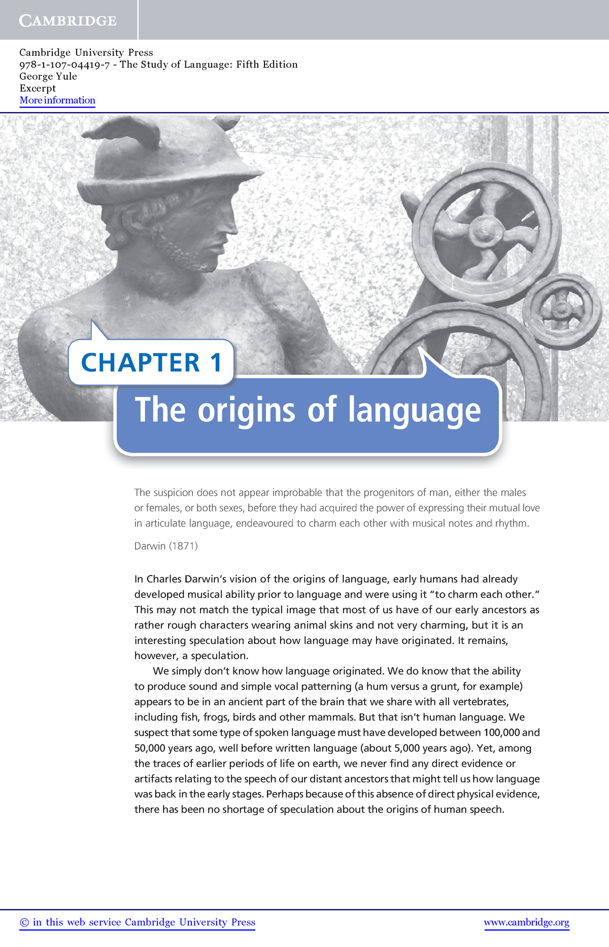 THE Origins OF Languages-(Theories) - CHAPTER 1 The Origins Of Language ...