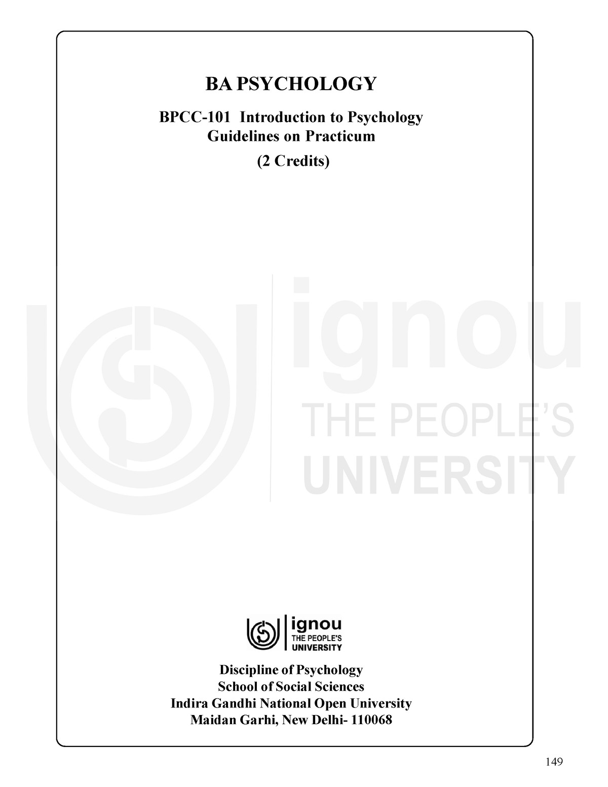 BPCC-101 Introduction To Psychology Guidelines On Practicum - Emotion ...