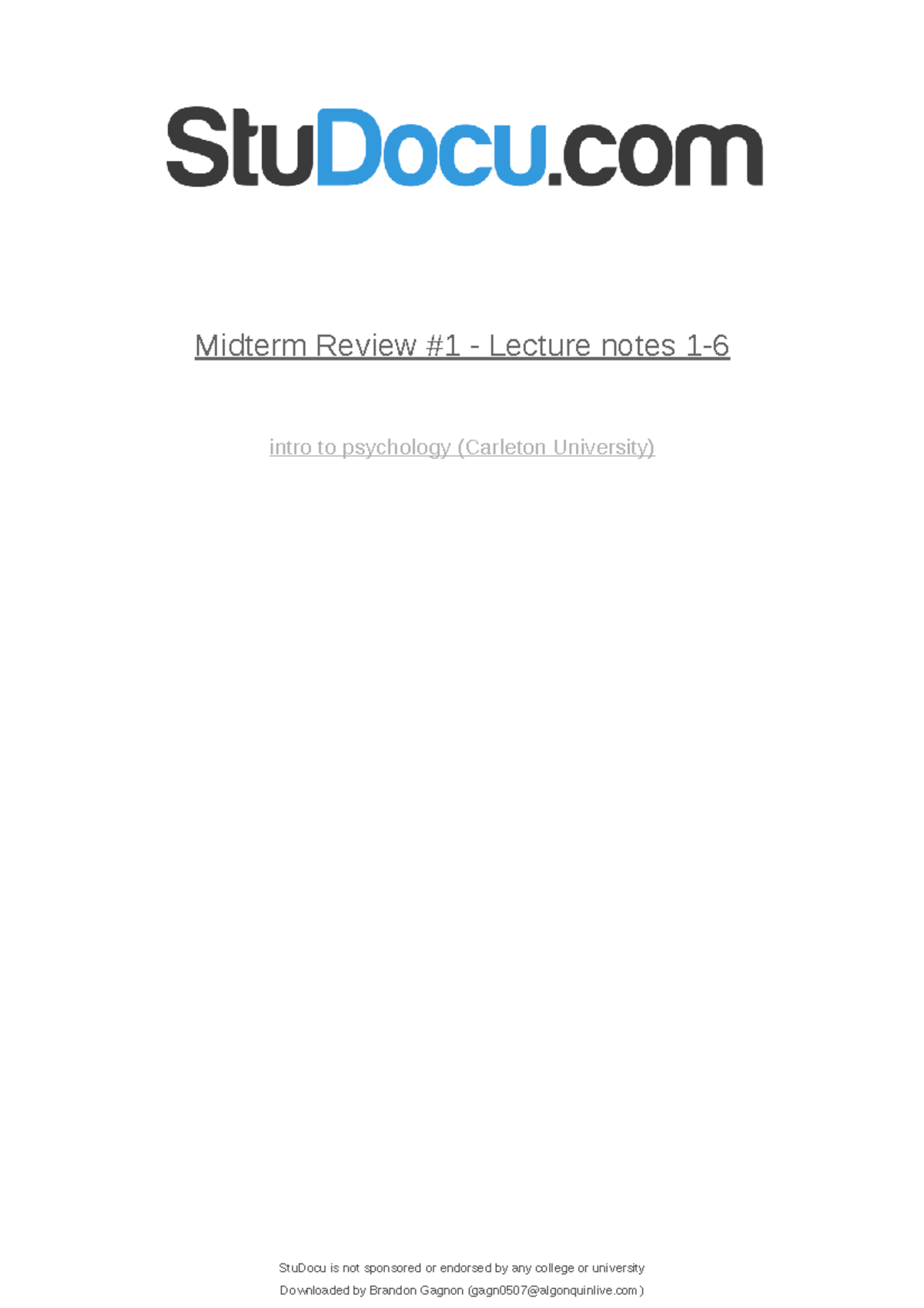 Midterm-review-1-lecture-notes. Including practice questions with ...