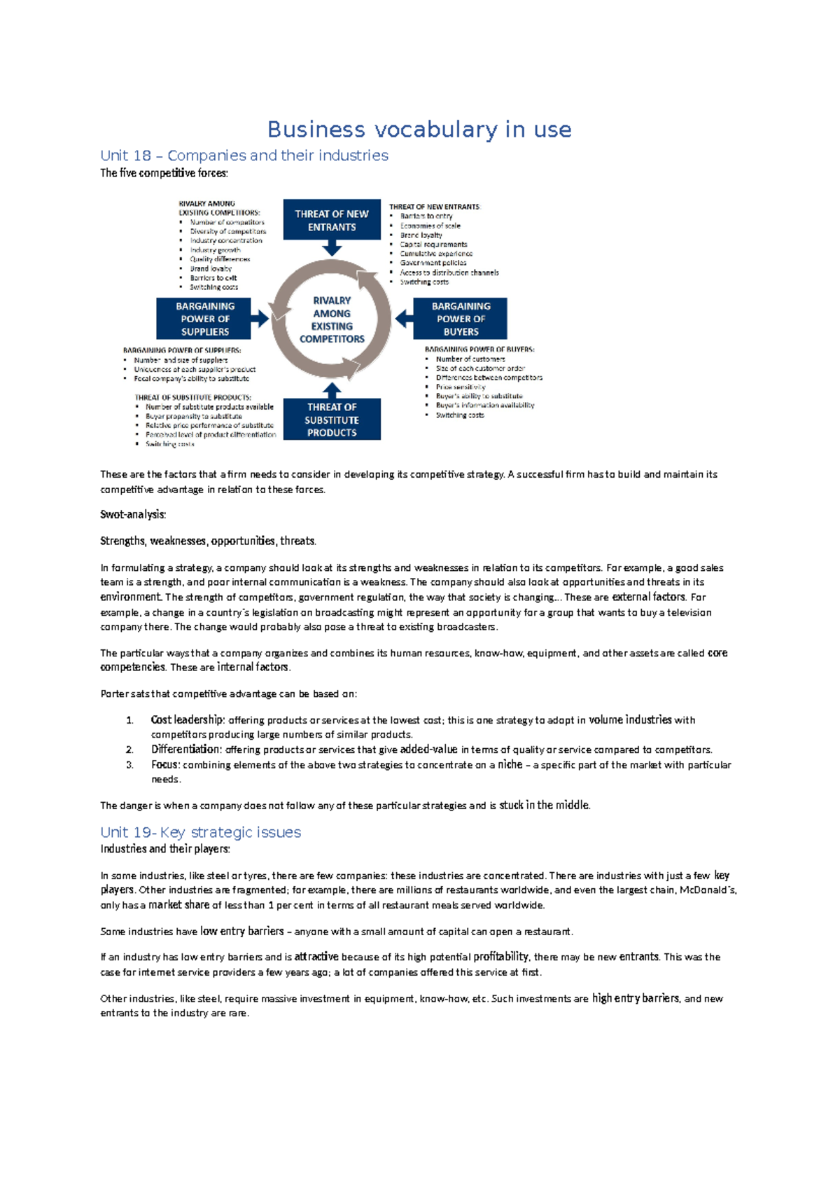 Business vocabulary in use units - Business vocabulary in use Unit 18 ...