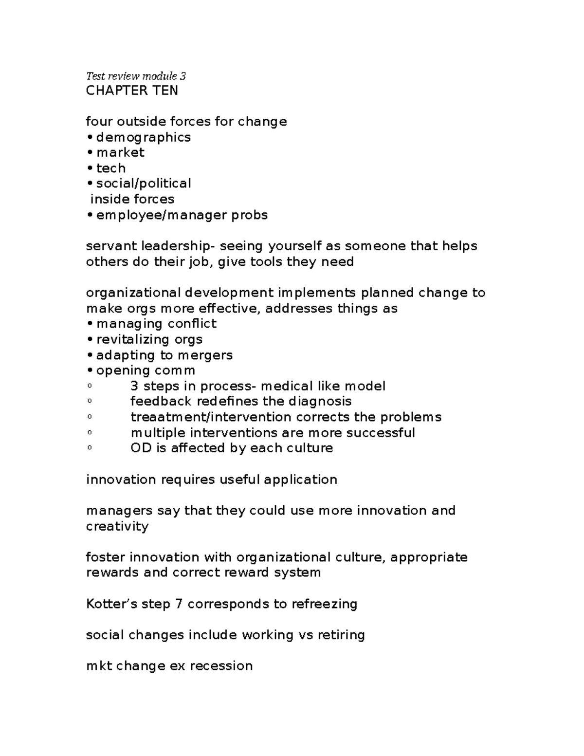 MGT 201 Test review module 3 - Principles Of Mgt - Test review module 3 ...