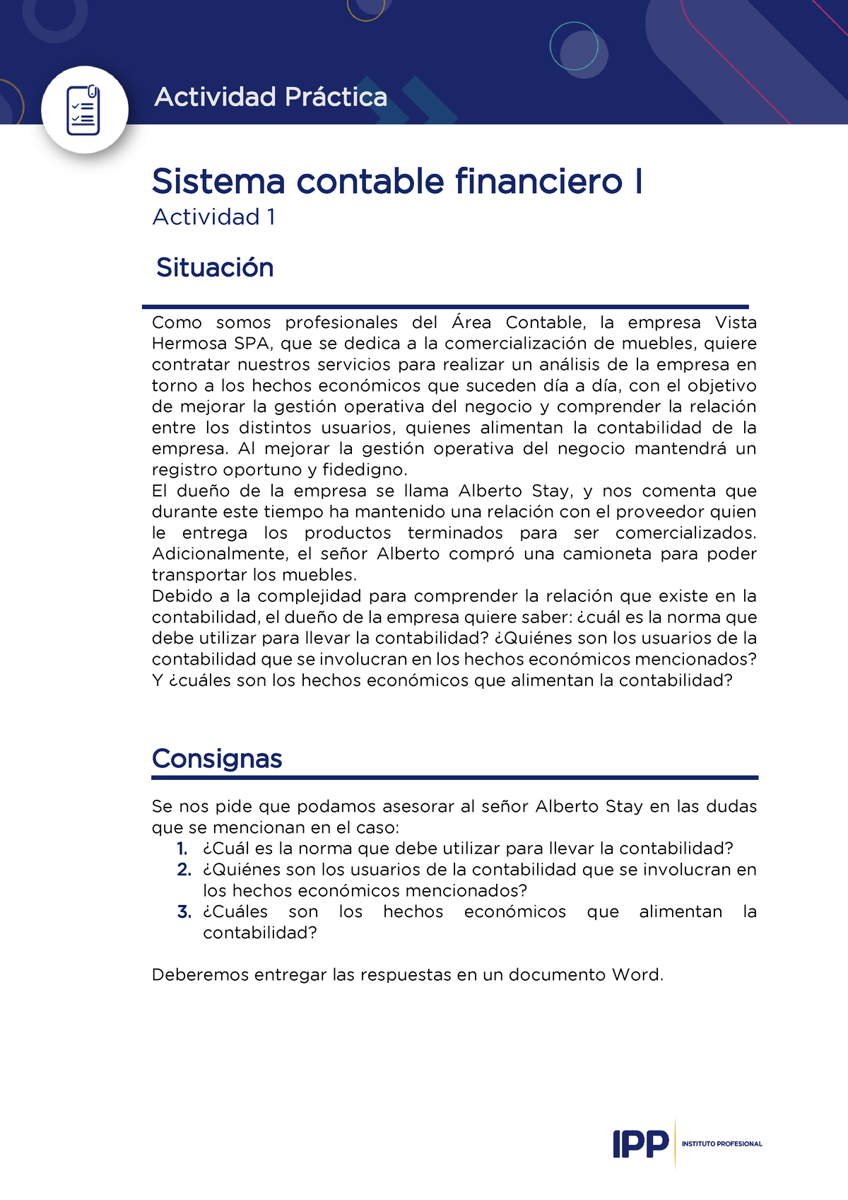 Actividad 1 - Actividad Práctica Sistema Contable Financiero I ...