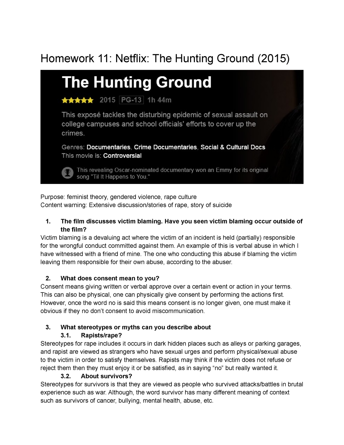 the hunting ground documentary netflix