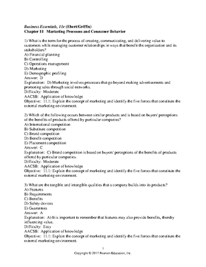 Chapter 07 BUSI 1110 FINAL EXAM ANSWER KEY - Business Essentials ...