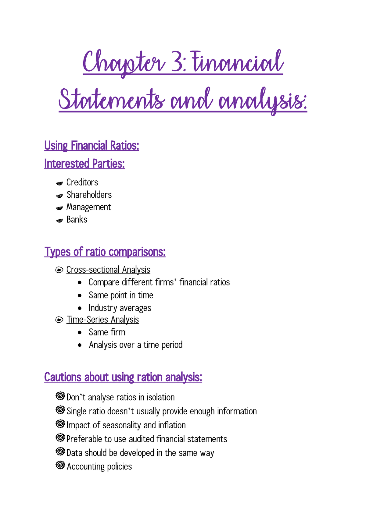 Fbs 3 Financial Statement Analysis Chapter 3 Financial Statements And Analysis Using